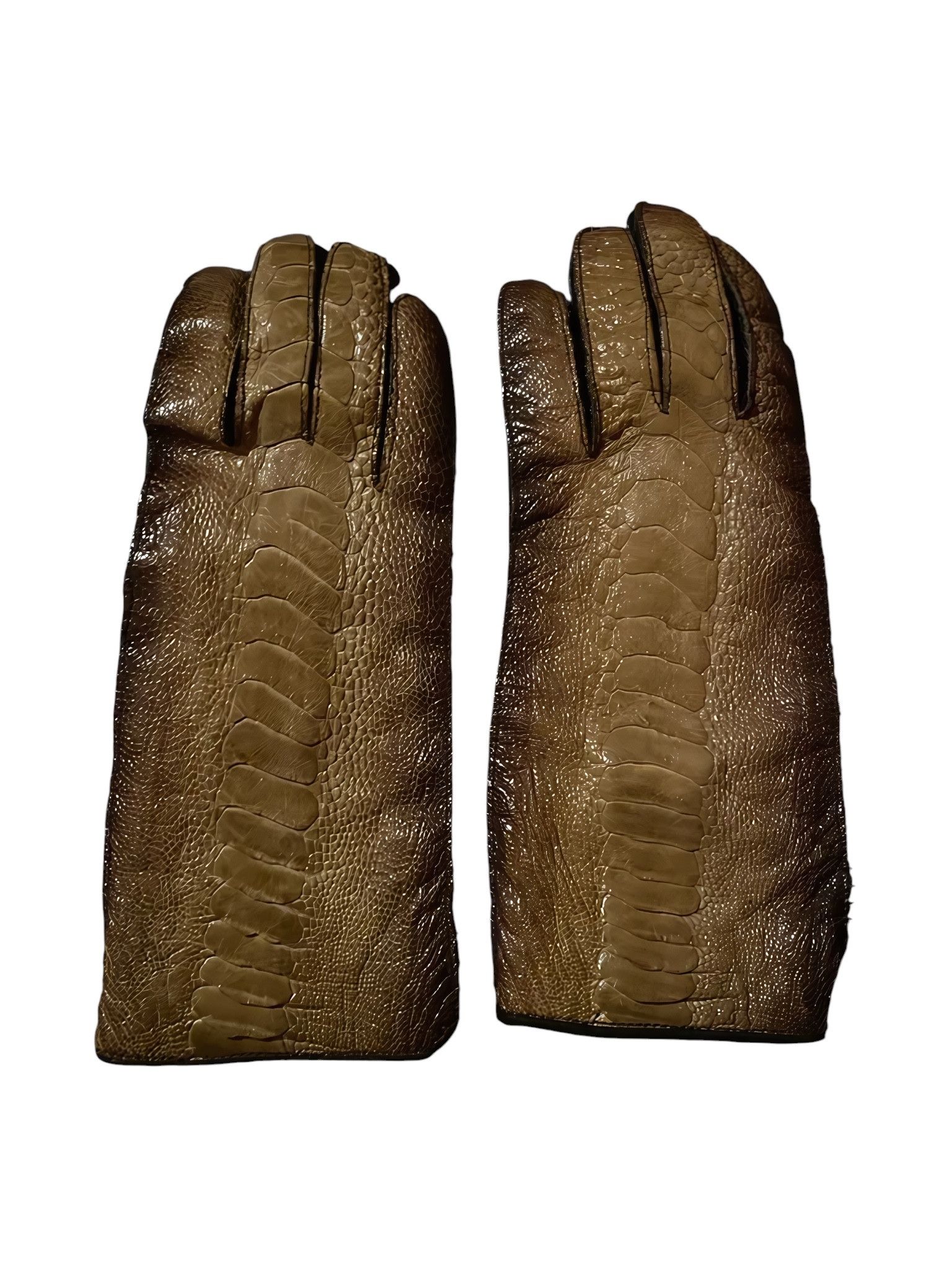Burberry Prorsum F/W 2008 RUNWAY REAL PYTHON SKIN GLOVES Size ONE SIZE - 2 Thumbnail