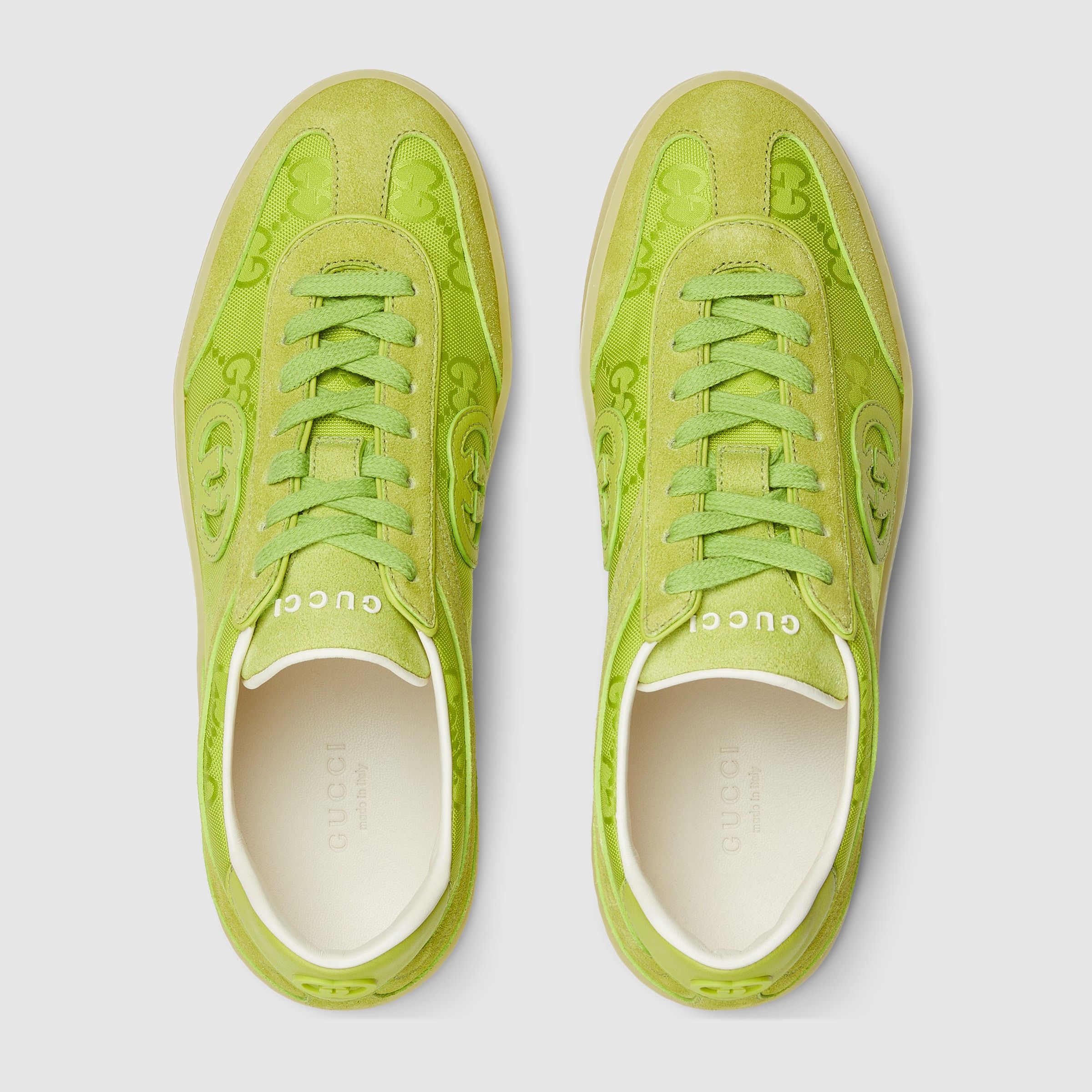 Gucci oc11z0226 Women's G75 Sneakers In Acid Green Size US 6 / IT 36 - 5 Thumbnail