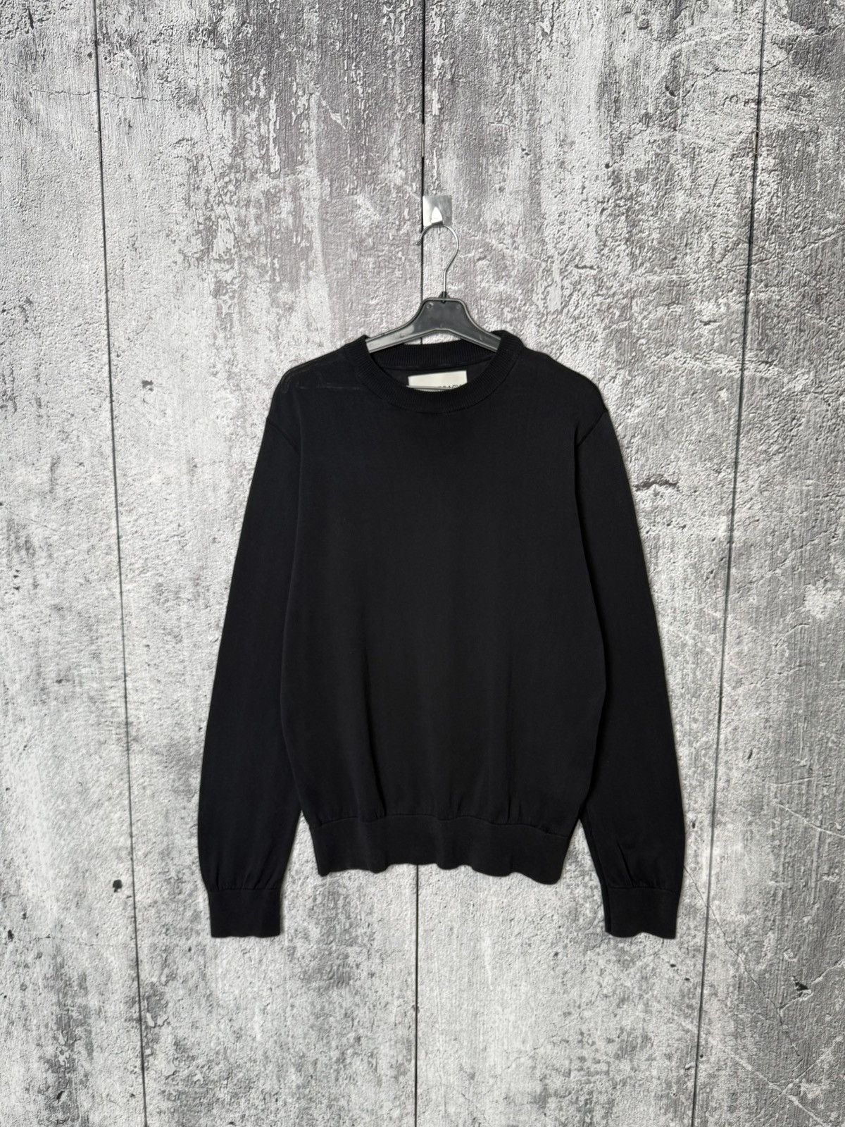 Our Legacy Our Legacy SS16 Black Crepe Lightweight Crewneck Sweater Size US M / EU 48-50 / 2 - 1 Thumbnail