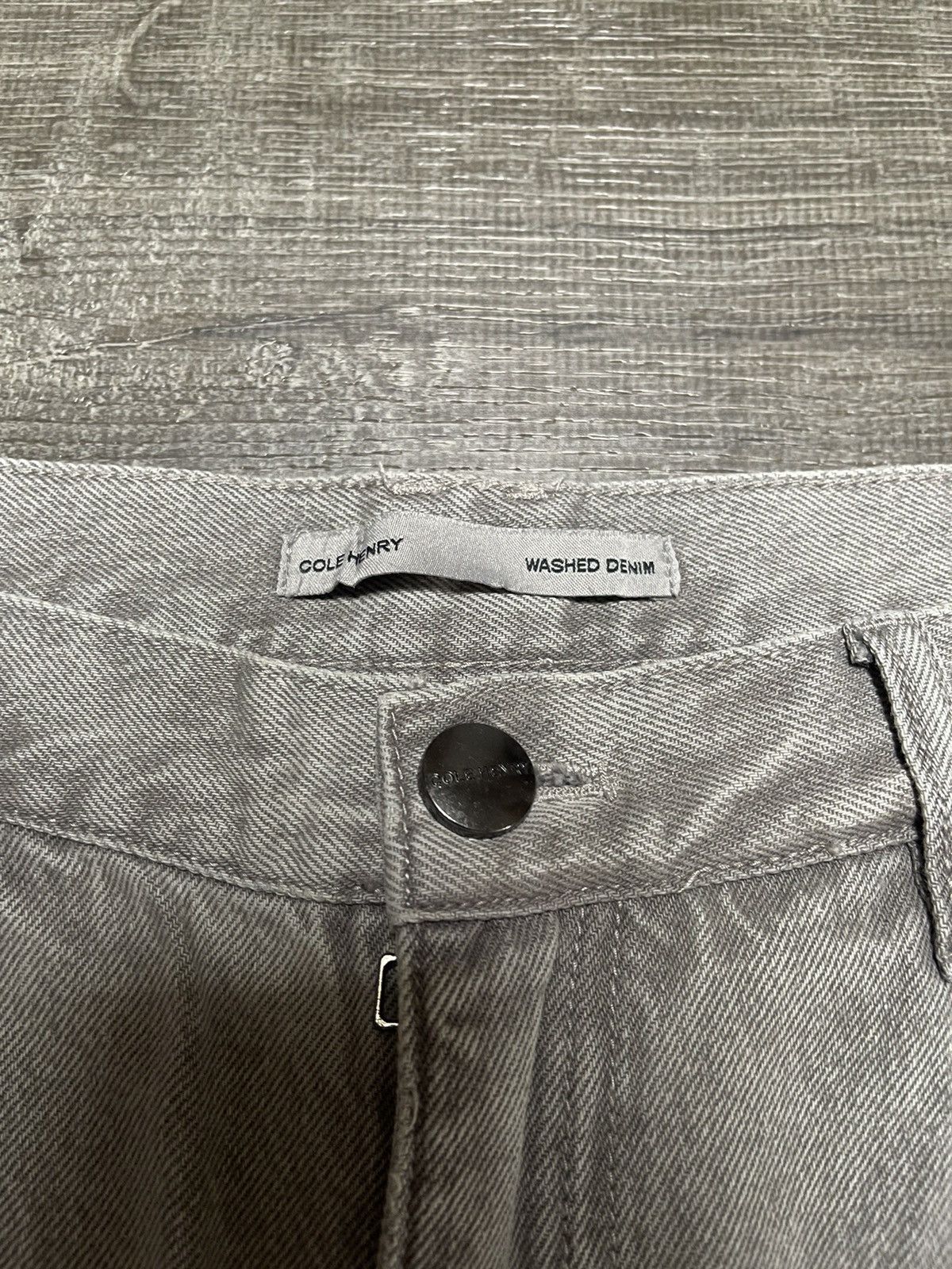 Cole Henry × basketcase gallery Cole Henry Washed Denim Jeans Light Grey Baggy V1 Size US 35 - 2 Thumbnail