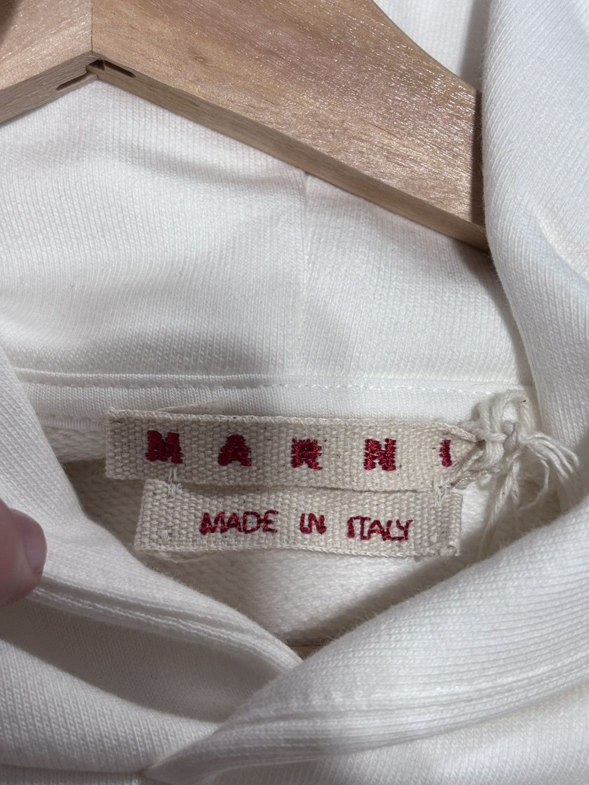 Marni MARNI GRAFFITI LOGO LOOPBACK ORGANIC COTTON HOODIE Size US XL / EU 56 / 4 - 6 Thumbnail