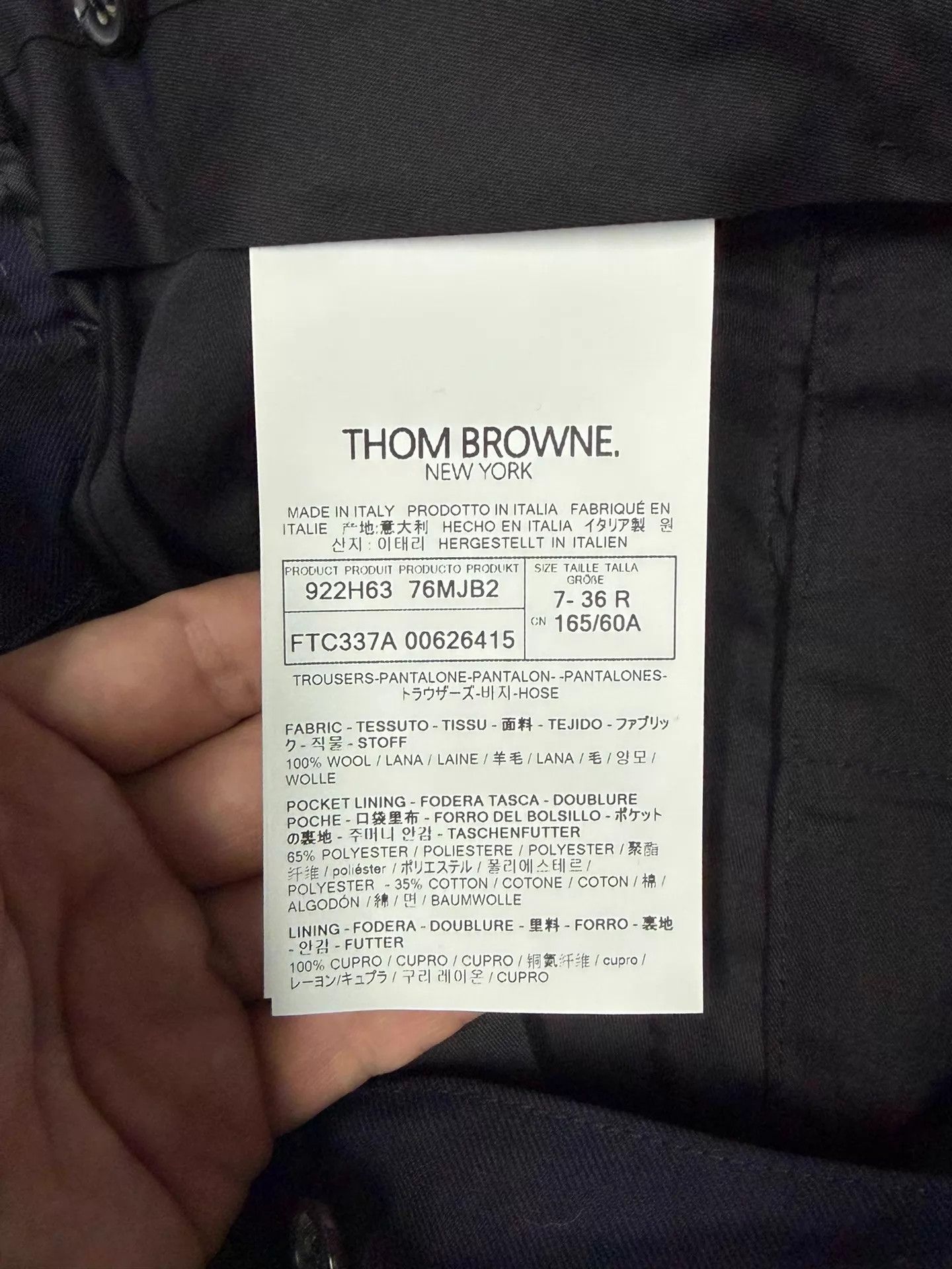 Thom Browne Thom Browne Women's Classic Navy Gold Button Wool Trousers36 Size 25" / US 0 / IT 36 - 4 Thumbnail