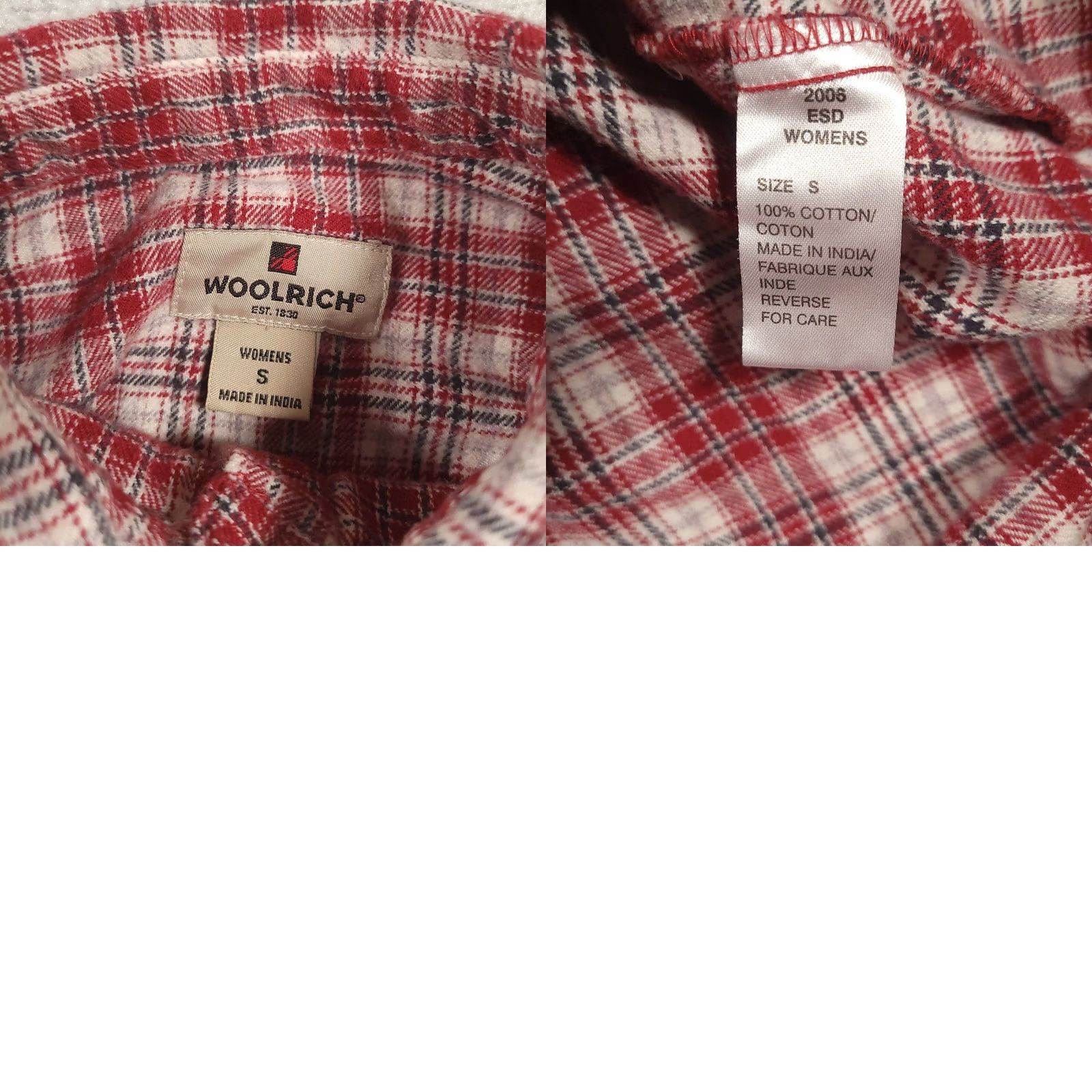 Vintage VINTAGE Woolrich Shirt Womens S Red Plaid Flannel Western Button Up Cotton Size S / US 4 / IT 40 - 8 Thumbnail