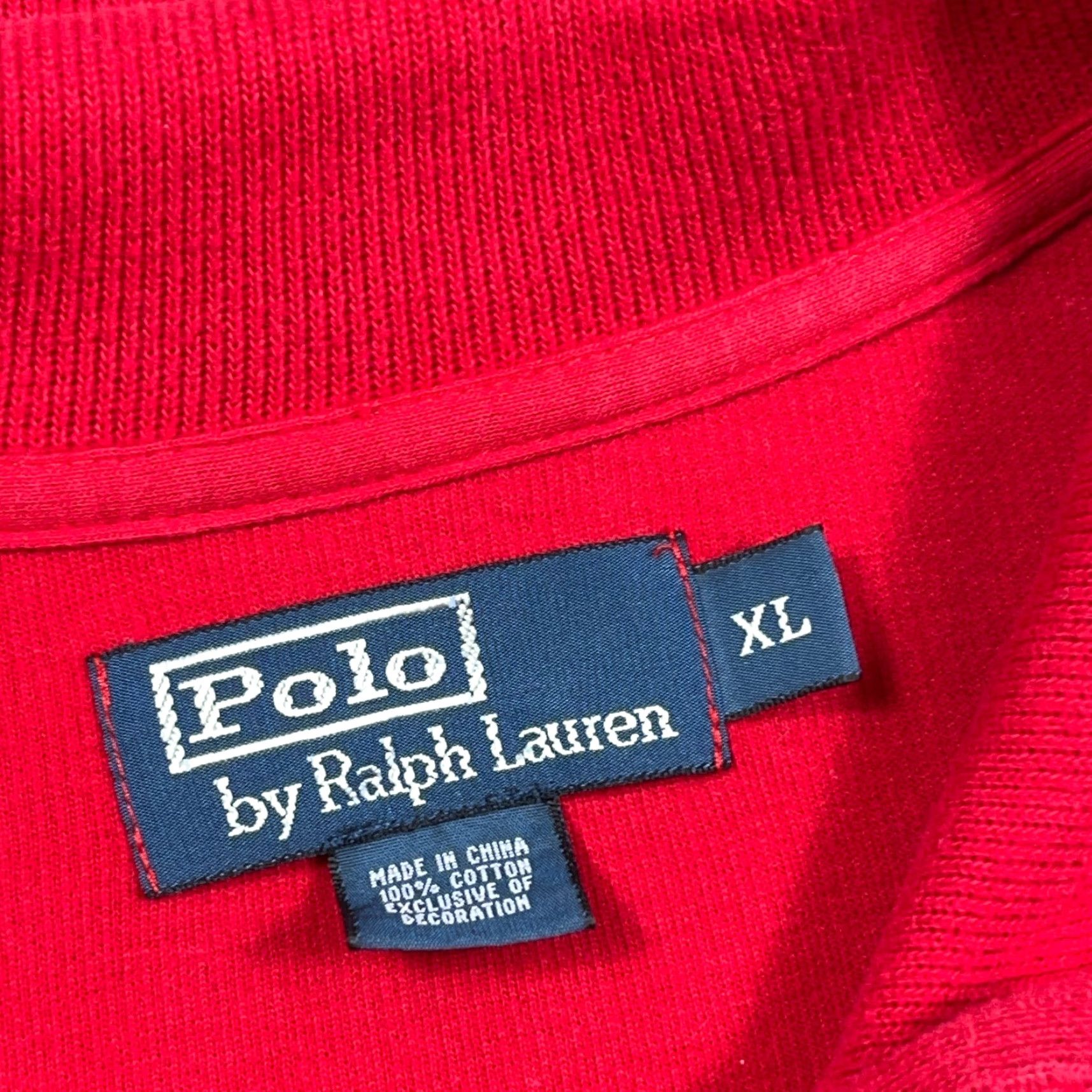 Polo Ralph Lauren Polo Ralph Lauren Sweater Men XL Red Black Pony Pullover Quarter Zip Sweatshirt Size US XL / EU 56 / 4 - 3 Thumbnail