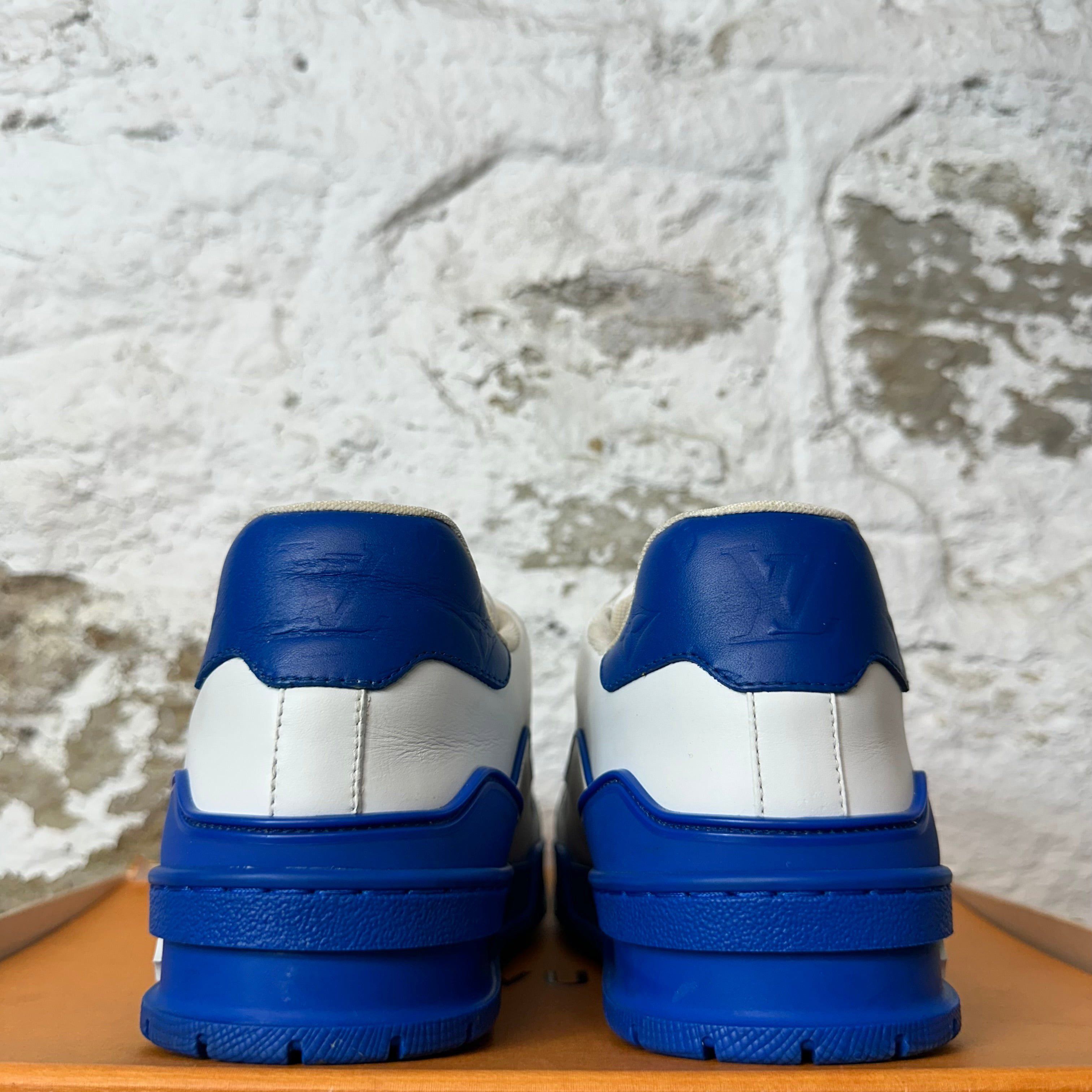 Louis Vuitton Louis Vuitton Blue White Trainer Sneaker Sz 8.5 (7LV) Size US 8.5 / EU 41-42 - 5 Thumbnail