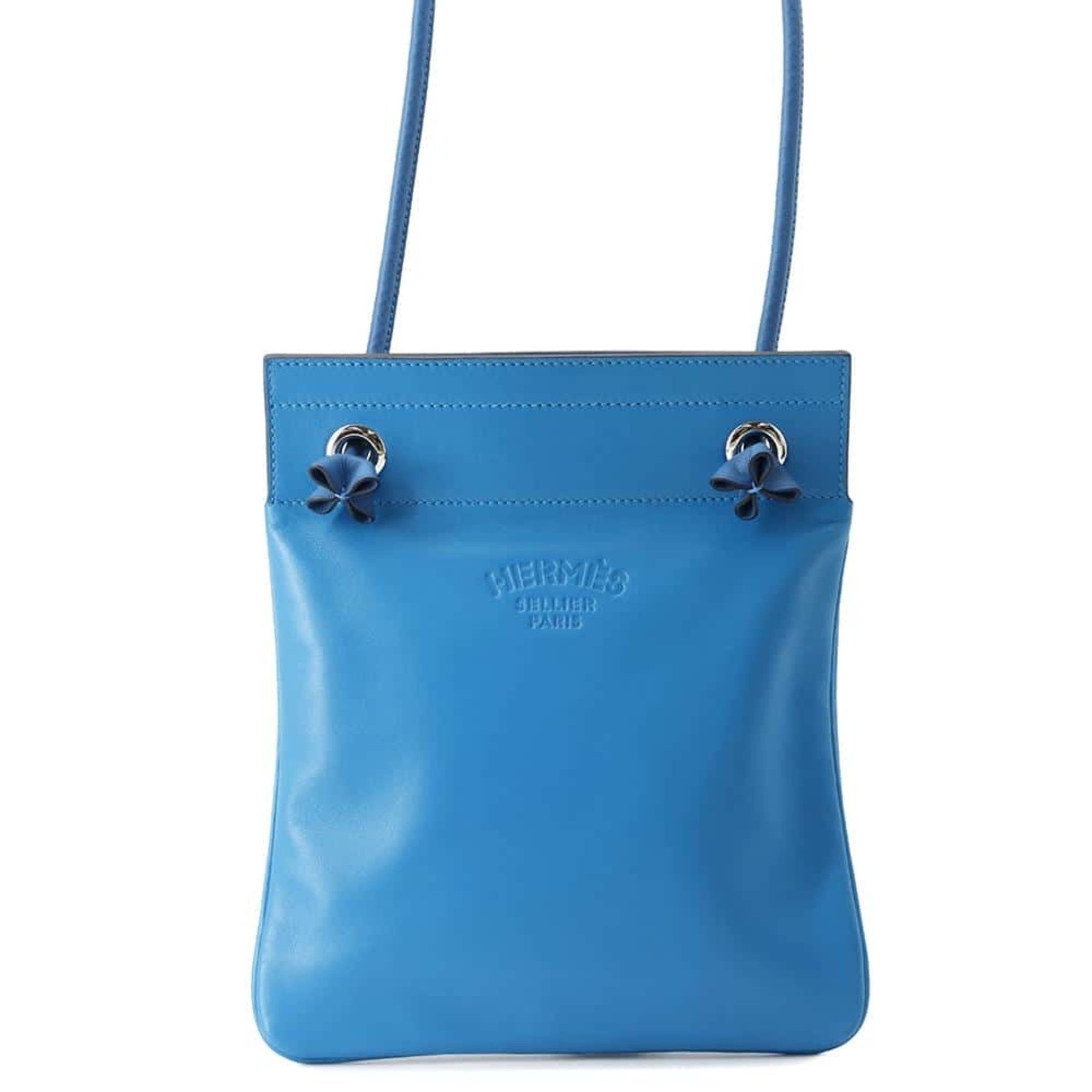Hermes Shoulder Bag Sac Aline Mini Blue Zanzibar Mykonos Swift U Stamp, Women's
