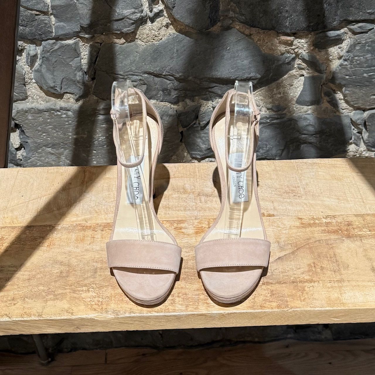 Jimmy Choo Jimmy Choo Beige Suede Misty 120 Heeled Sandals - 36 IT Size US 6 / IT 36 - 3 Thumbnail