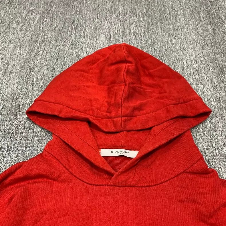 Givenchy Givenchy Red Destroyed Logo Hooded Sweatshirt 2506-Nextarro Size US XXL / EU 58 / 5 - 5 Thumbnail