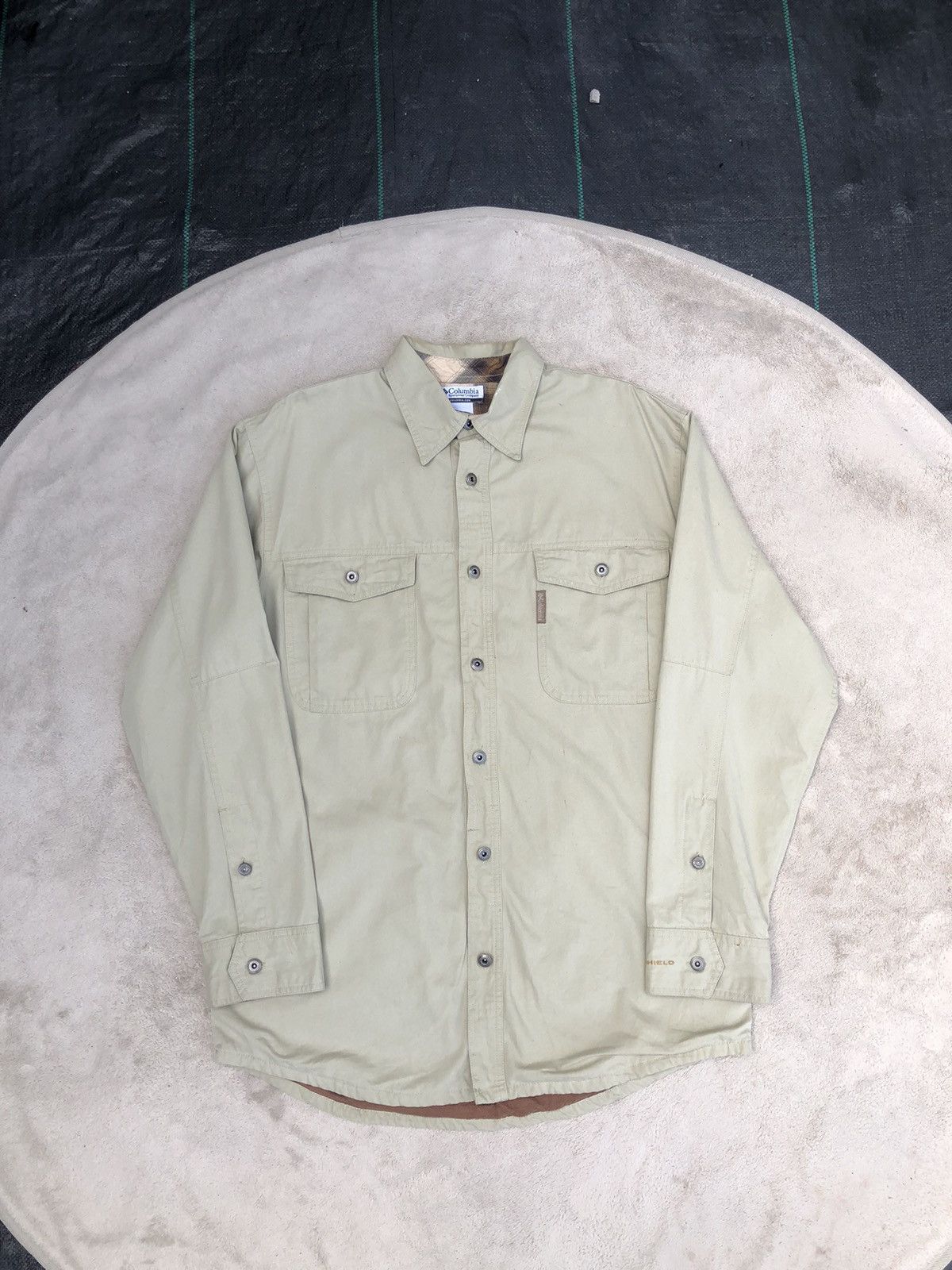 Columbia × Vintage Vintage Columbia Omni Shield Workwear Fleece Shirt Size US L / EU 52-54 / 3 - 2 Thumbnail
