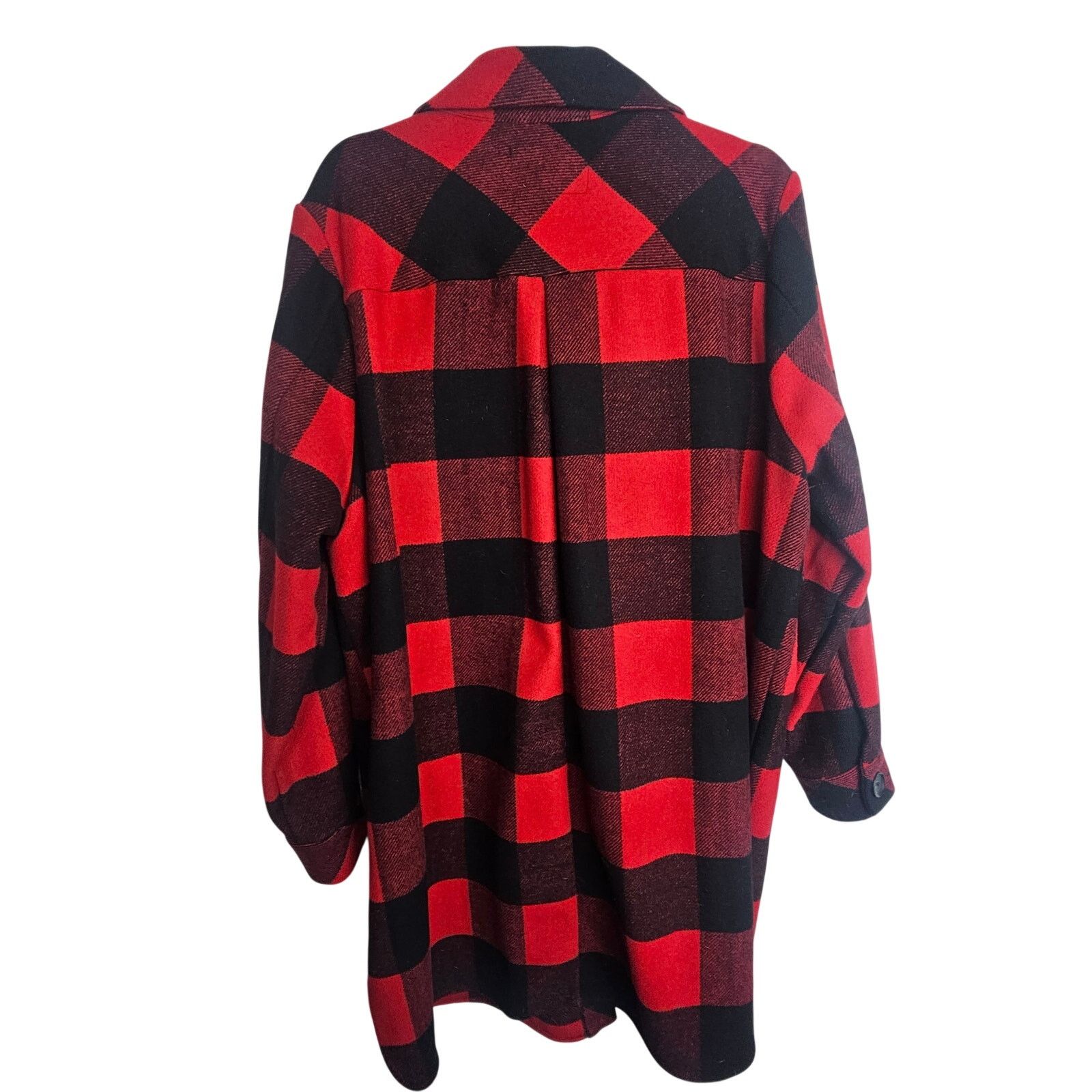 Torrid Torrid Womens Buffalo Plaid Wool Longline Shacket Size 0X Size XL / US 12-14 / IT 48-50 - 10 Thumbnail