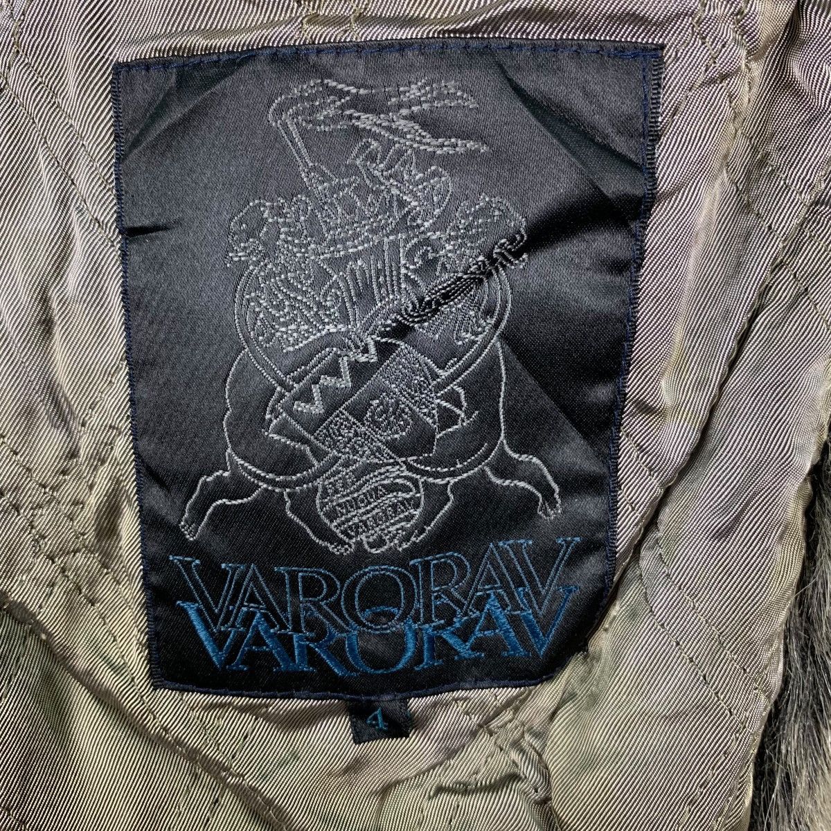 Japanese Brand VARORAV Neck Fur Zipper Cropped Jacket #1245-C56 Size M / US 6-8 / IT 42-44 - 15 Thumbnail
