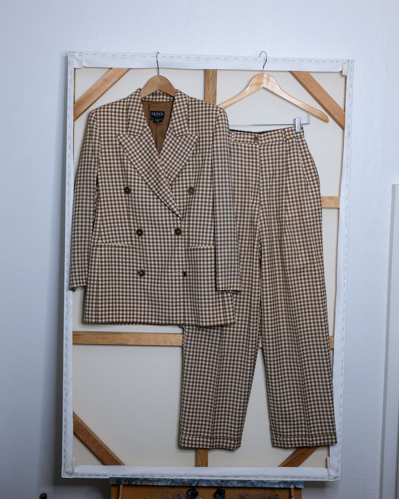 Gucci Vintage Gucci Gingham Suit for Japan Size 40R - 1 Thumbnail