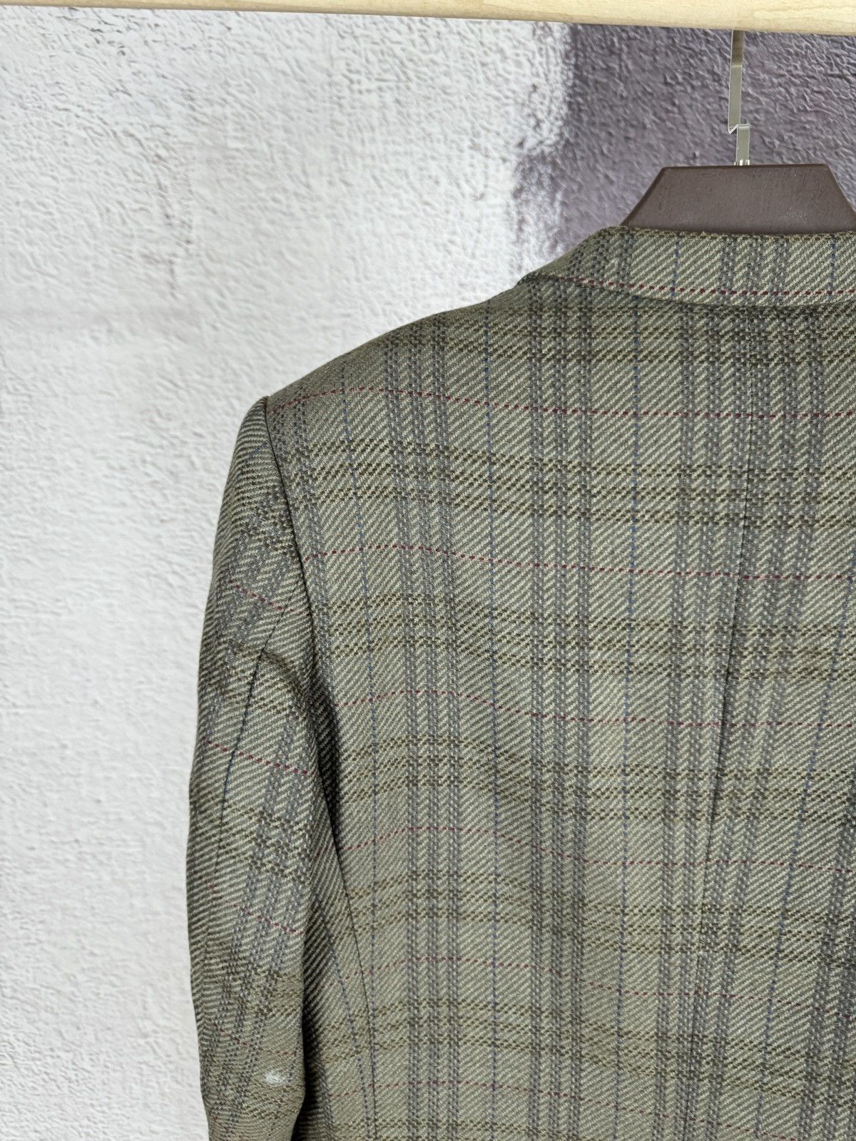 Vintage Yves Saint Laurent diffusion hommes checkered wool blazer Size 44R - 13 Thumbnail