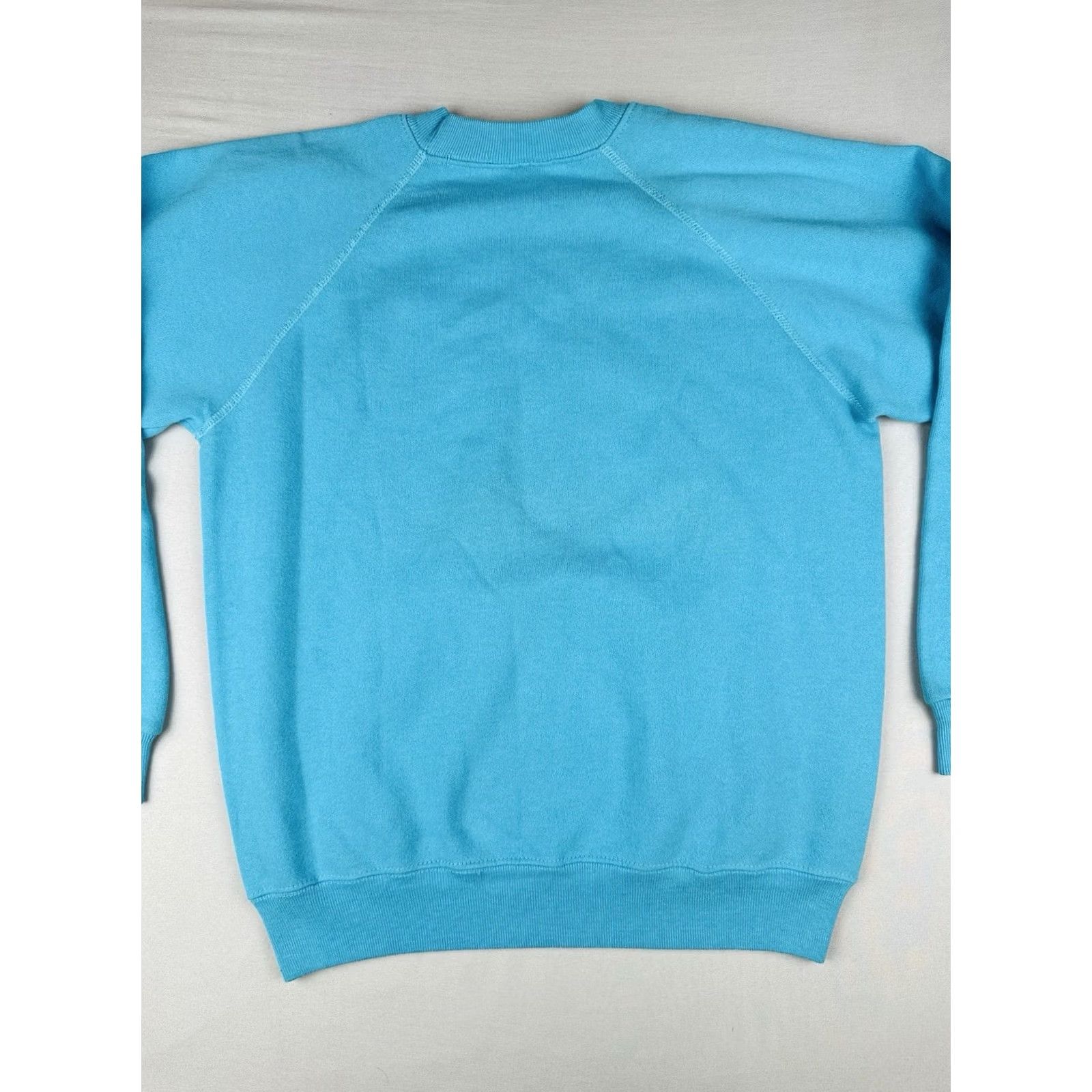 Hanes VINTAGE Hanes Sweatshirt Crewneck Teal Blue 90s USA Large Mens Blank Size US L / EU 52-54 / 3 - 6 Thumbnail