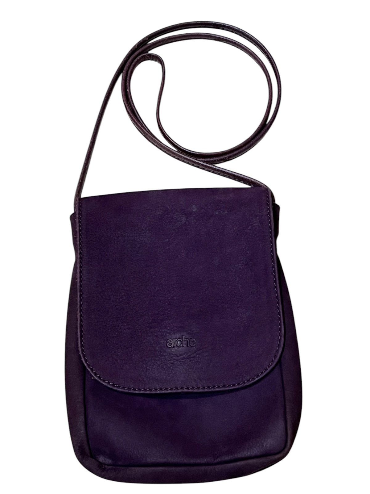 Genuine Leather ARCHE ADILY PURPLE NUBUCK LEATHER CROSSBODY SMALL BAG Size ONE SIZE - 2 Thumbnail