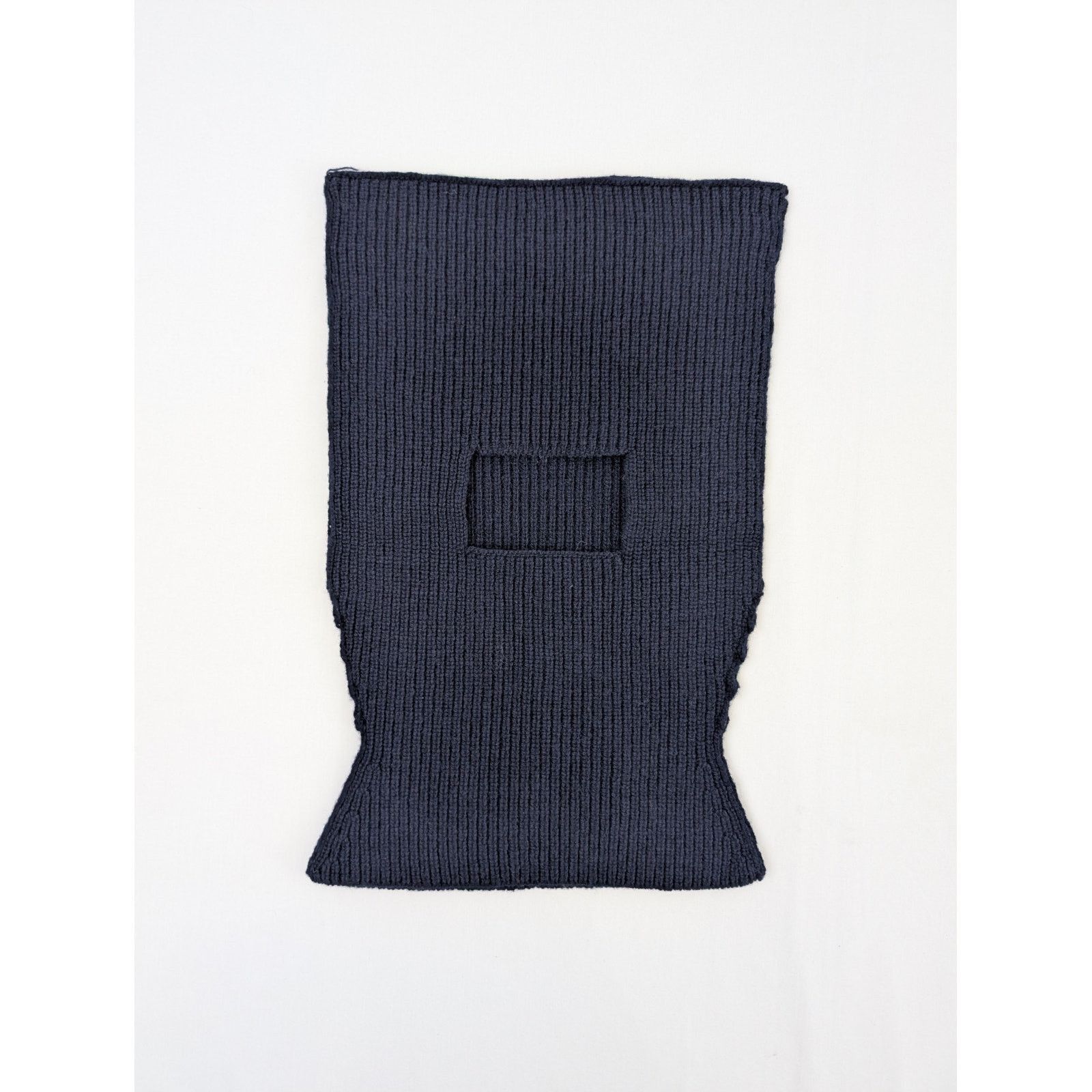Maison Margiela o1rshd1 Size: M / Ribbed Balaclava Scarf in Navy Blue Size ONE SIZE - 1 Thumbnail