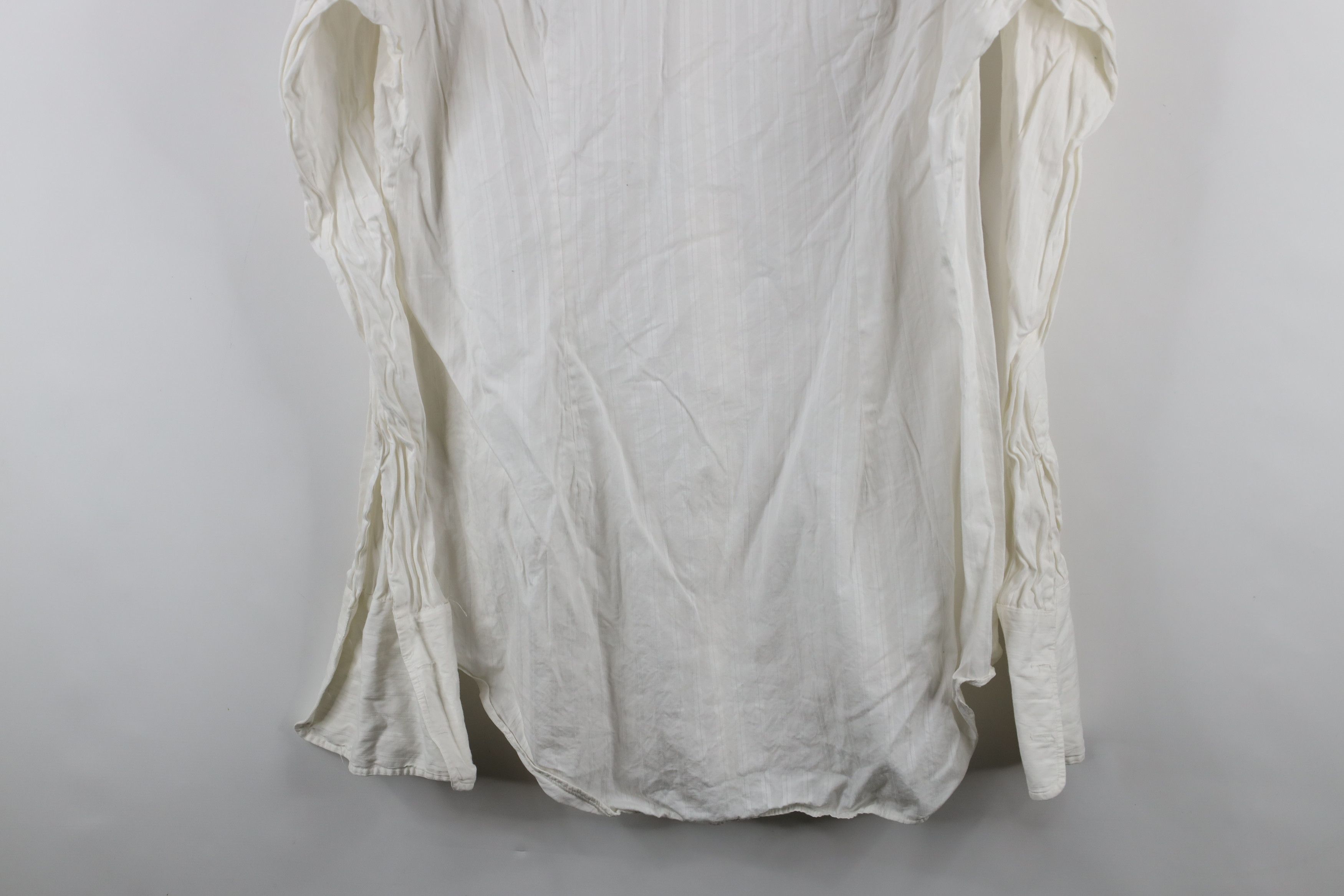 Vintage Vintage 70s Rockabilly French Cuff Button Shirt White USA Size US L / EU 52-54 / 3 - 13 Thumbnail