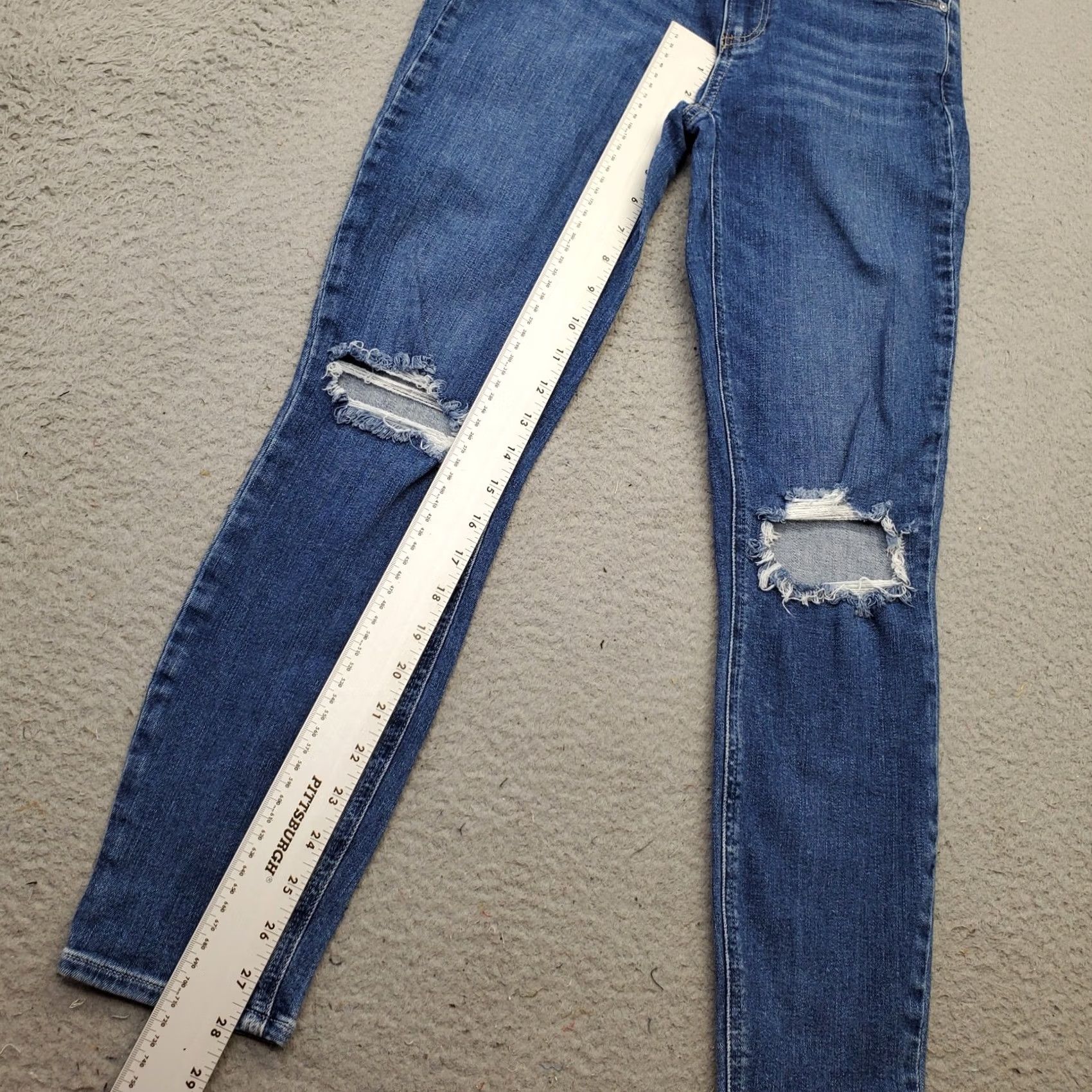 Paige Paige Verdugo Crop Jeans Womens 27 Blue Denim Distressed Skinny Leg Size 27" / US 4 / IT 40 - 5 Thumbnail