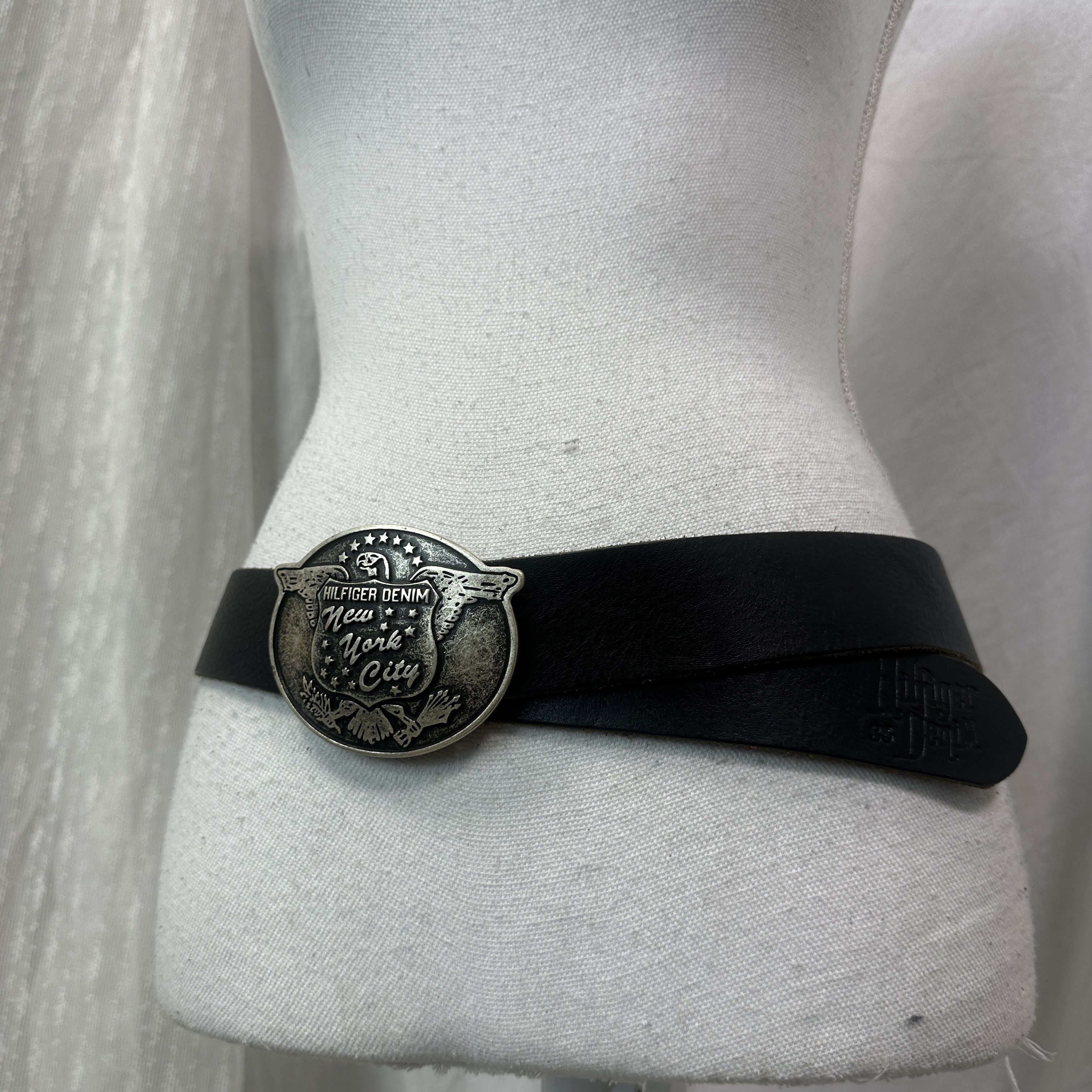 Tommy Hilfiger Vintage Leather Hilfiger Made in Italy Belt Y2K Size ONE SIZE - 5 Thumbnail