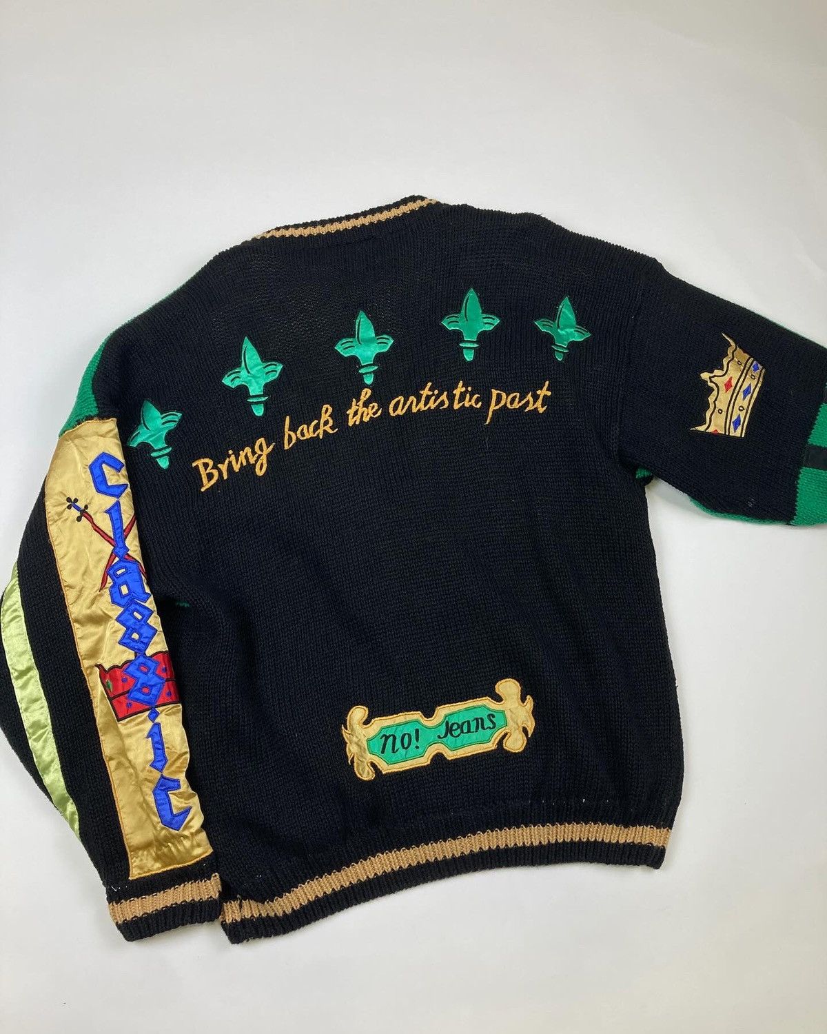 Japanese Brand Vintage rare No! Jeans patchwork cardigan japan suvenior Size US M / EU 48-50 / 2 - 4 Thumbnail