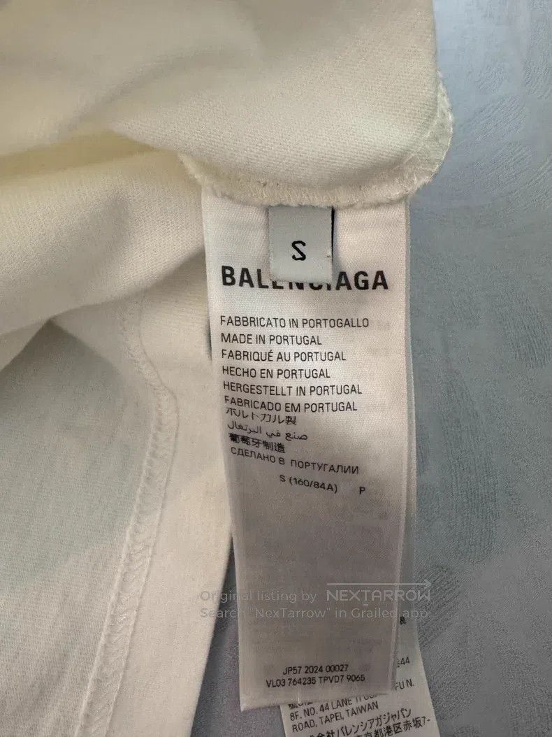 Balenciaga Balenciaga Embroidered Logo Short Sleeve T-Shirt White Size US S / EU 44-46 / 1 - 4 Thumbnail