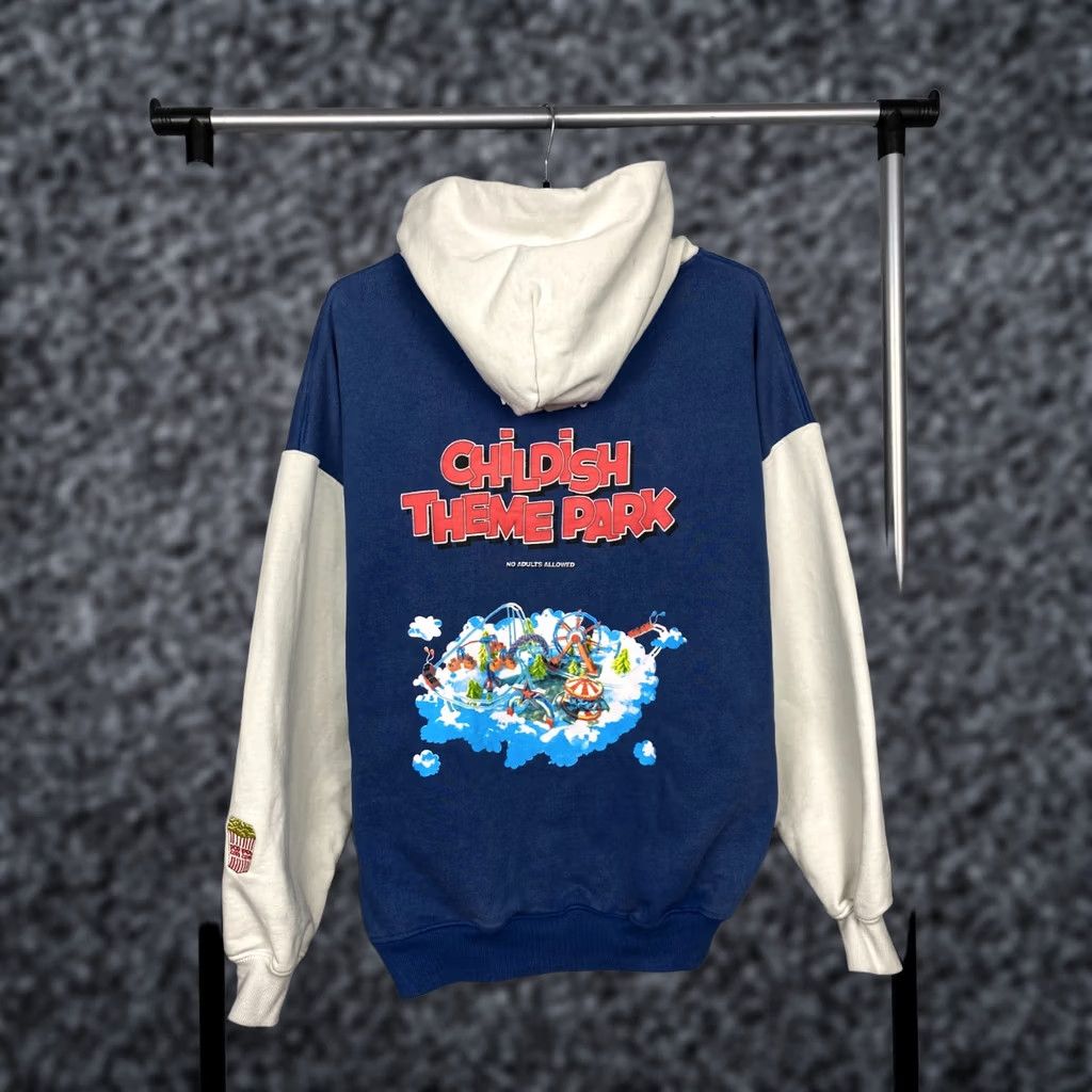 Vintage Childish Hoodie Main Selling Point Shirt Adult M Blue Graphic Print Oversized 90s Theme Park Style Mens Size US M / EU 48-50 / 2 - 1 Thumbnail