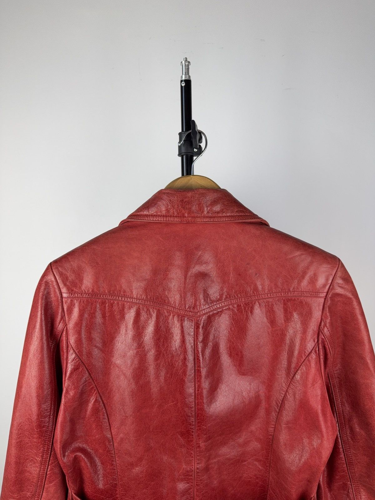Leather Vintage 90s Avant Garde Leather Biker MOTO Y2K Jacket Size S / US 4 / IT 40 - 8 Thumbnail