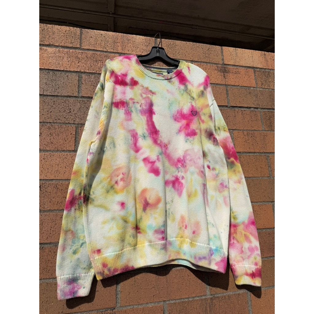 Chaps × Vintage Y2K Chaps Hand Dyed Vintage Tie Dye Crewneck Sweater Crest Size US XXL / EU 58 / 5 - 2 Thumbnail