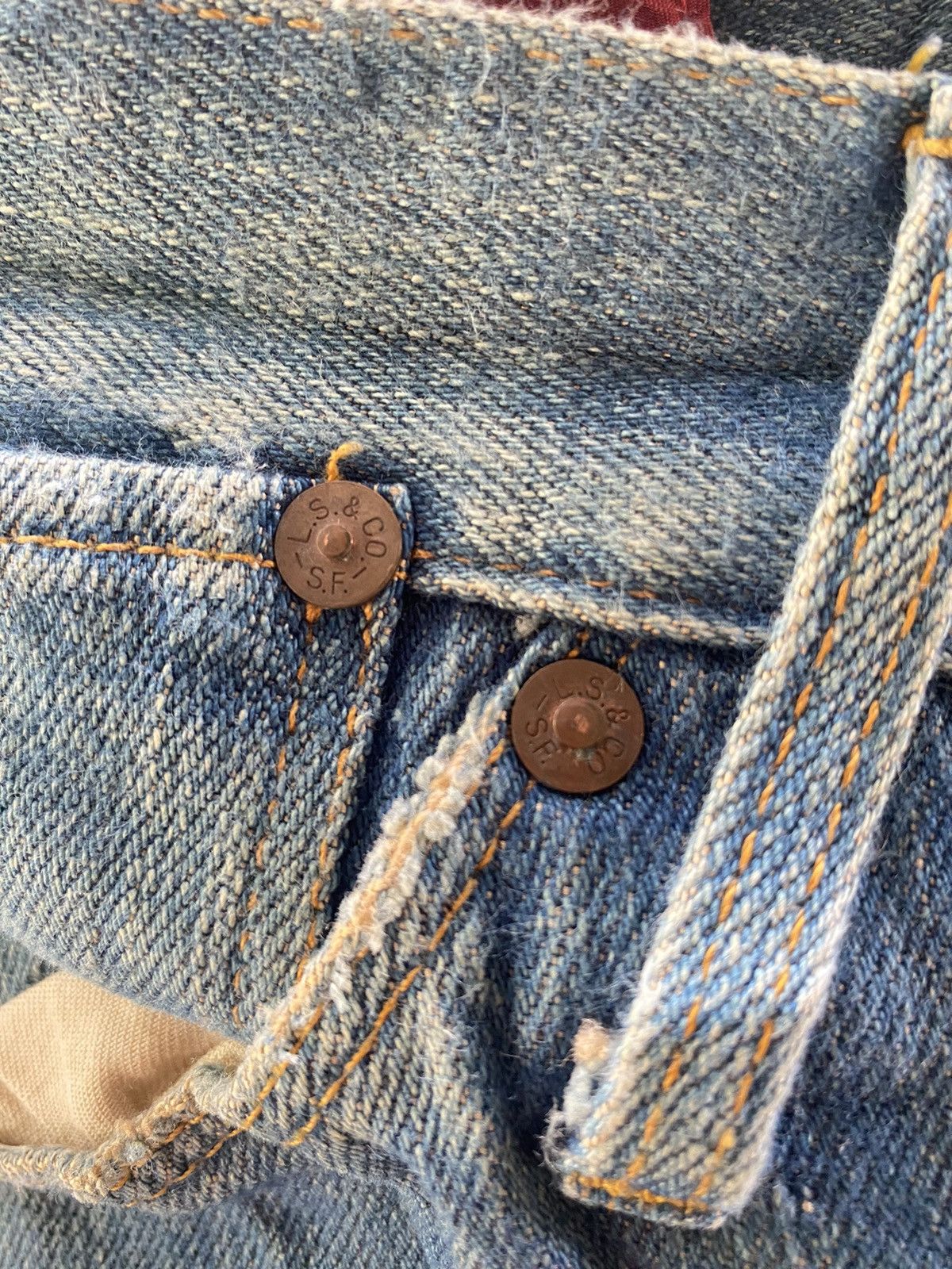 Levi's Levi’s RED Distressed Denim Jeans Pants Made in Italy Size US 34 / EU 50 - 15 Thumbnail