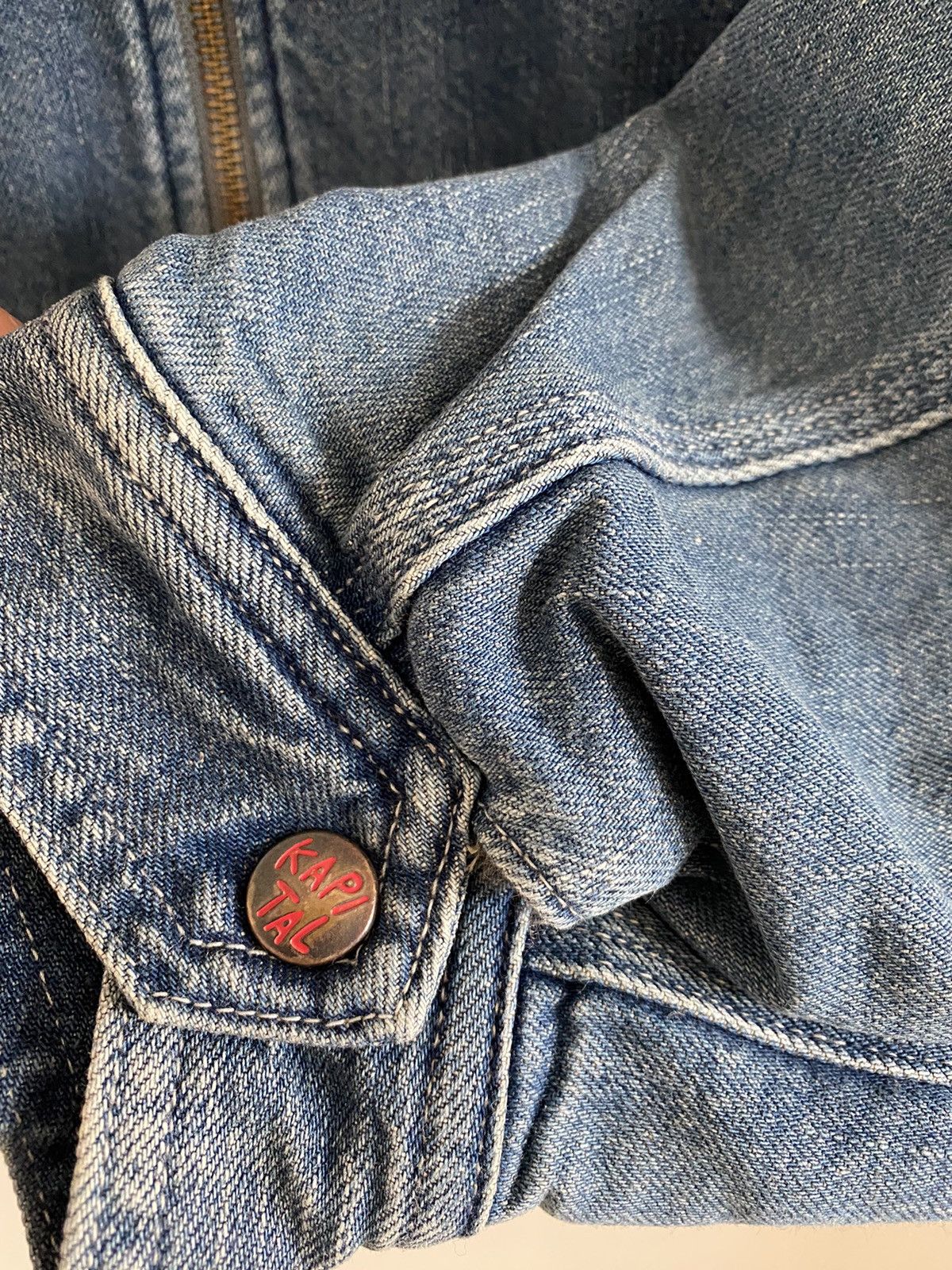 Kapital Kapital 11.5oz denim Bone lining reversible zip up jacket Size US M / EU 48-50 / 2 - 11 Thumbnail