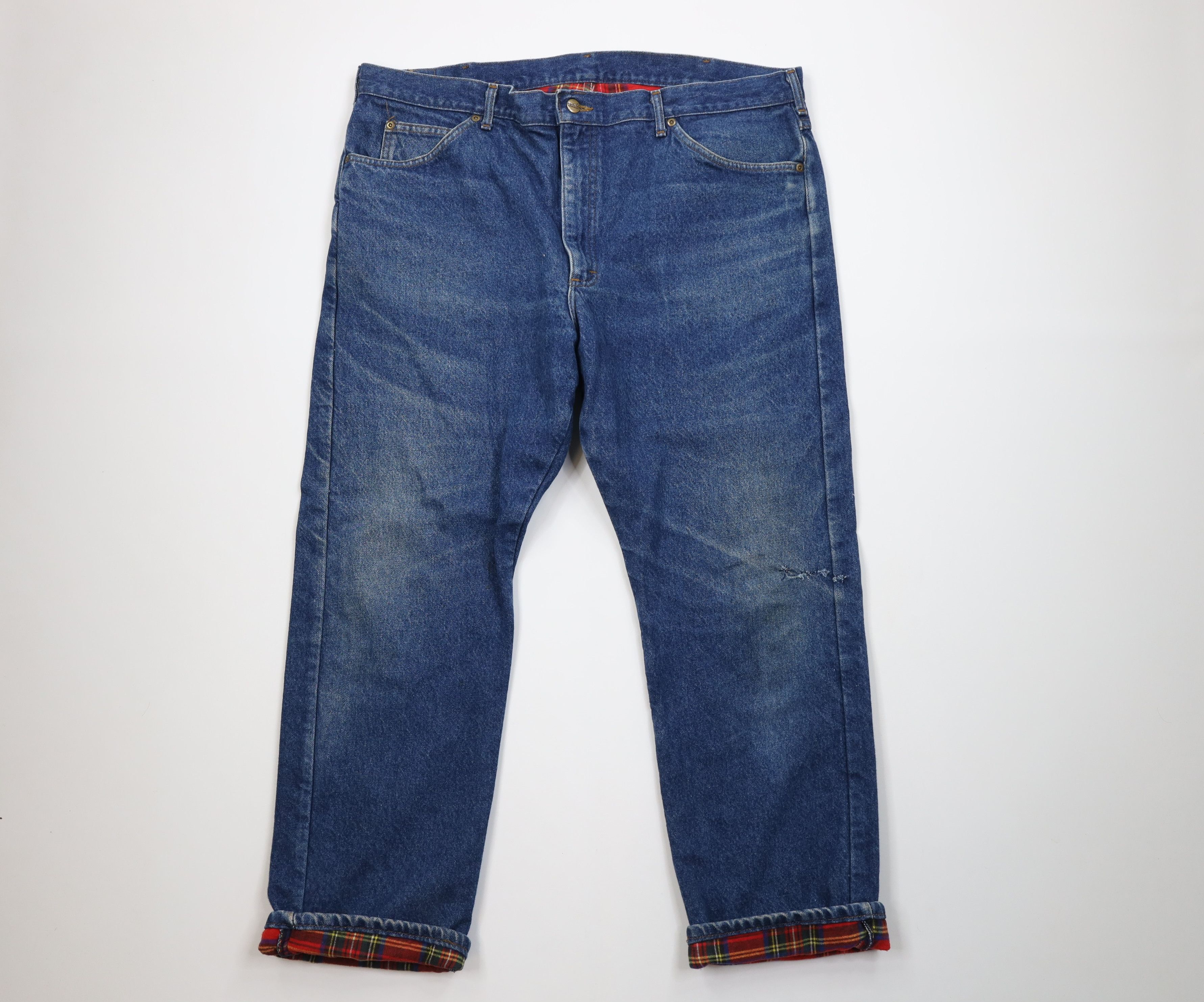 L.L. Bean Vintage 90s LL Bean Flannel Lined Straight Leg Jeans USA Size US 44 / EU 60 - 1 Thumbnail