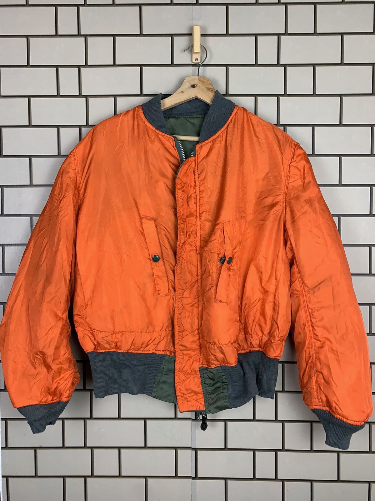 Alpha Industries × Vintage Vintage Military Alpha MA-1 Flyer Bomber Jacket Size US L / EU 52-54 / 3 - 21 Thumbnail