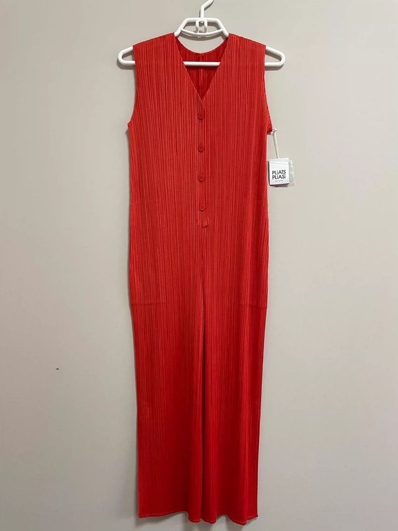 Issey Miyake Issey Miyake Red overalls jumpsuit Size 25" / US 0 / IT 36 - 1 Thumbnail