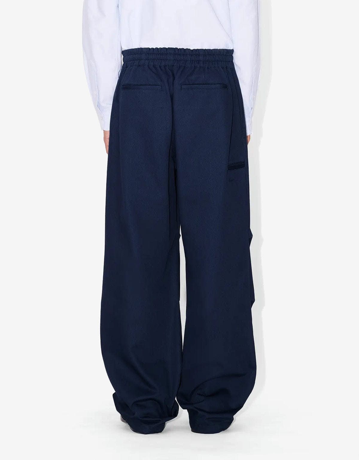 Kenzo Kenzo Blue Elasticated Herringbone Trousers Size US 32 / EU 48 - 4 Thumbnail