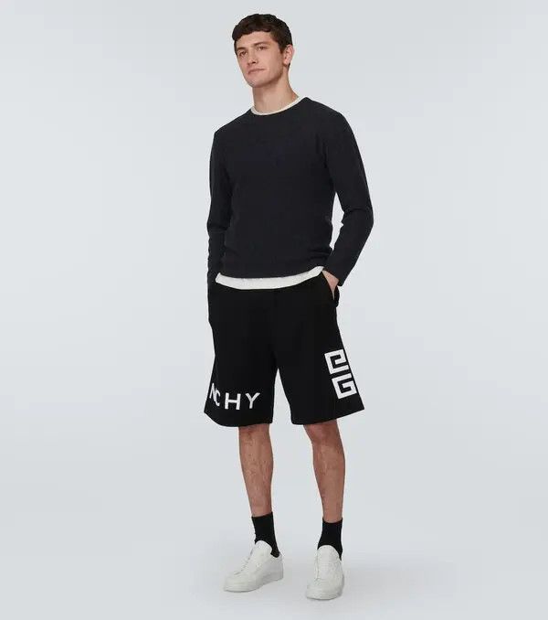 Givenchy o1srvl11e0725 4G Fleece Bermuda Shorts in Black Size US 38 / EU 54 - 4 Thumbnail