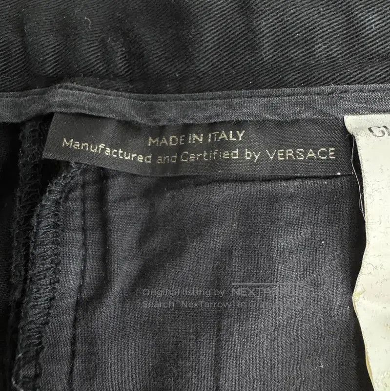 Versace Versace Black Cotton Casual Trousers for Women . Size 28" / US 6 / IT 42 - 6 Thumbnail