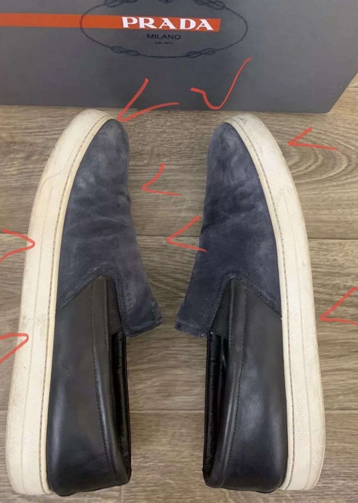 Prada Prada slip one size 13 US gray/black Size US 13 / EU 46 - 19 Thumbnail