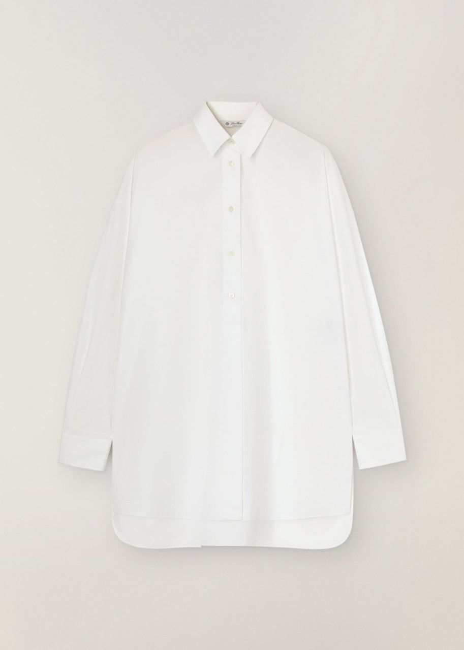 Loro Piana o1srvl11e0524 Shirt in White Size M / US 6-8 / IT 42-44 - 1 Thumbnail