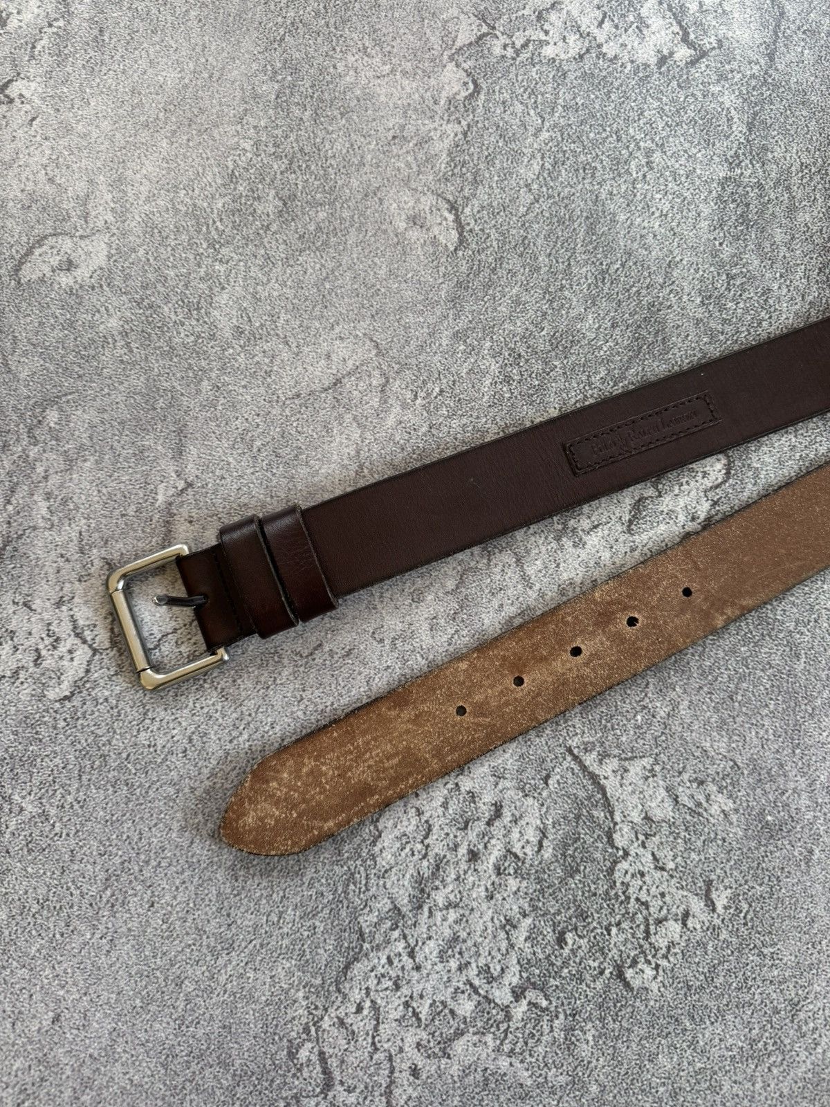 Polo Ralph Lauren × Vintage Polo Ralph Lauren brown leather belt biker cowboy casual Size ONE SIZE - 17 Thumbnail