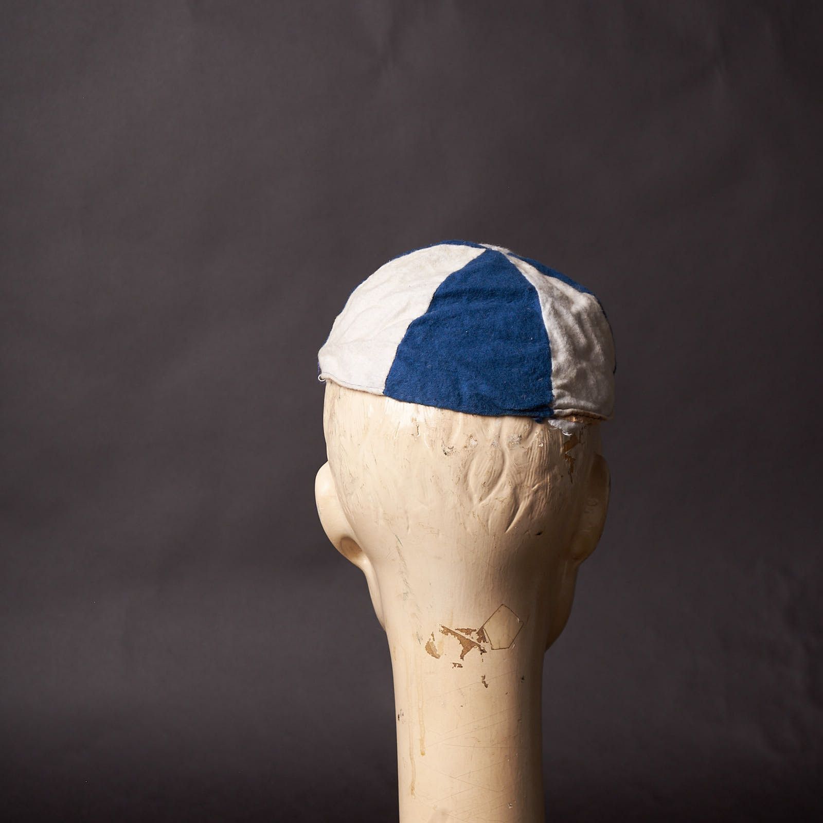 Vintage 1940s – 1950s Blue and White School Boy Cap Hat Size ONE SIZE - 4 Thumbnail