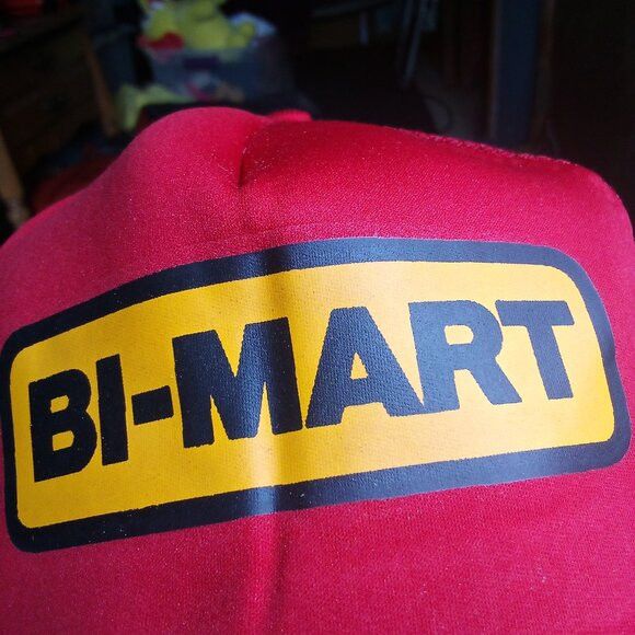 Vintage Deadstock Vintage 80s Bi-Mart Snap Trucker Hat Cap Size ONE SIZE - 2 Thumbnail