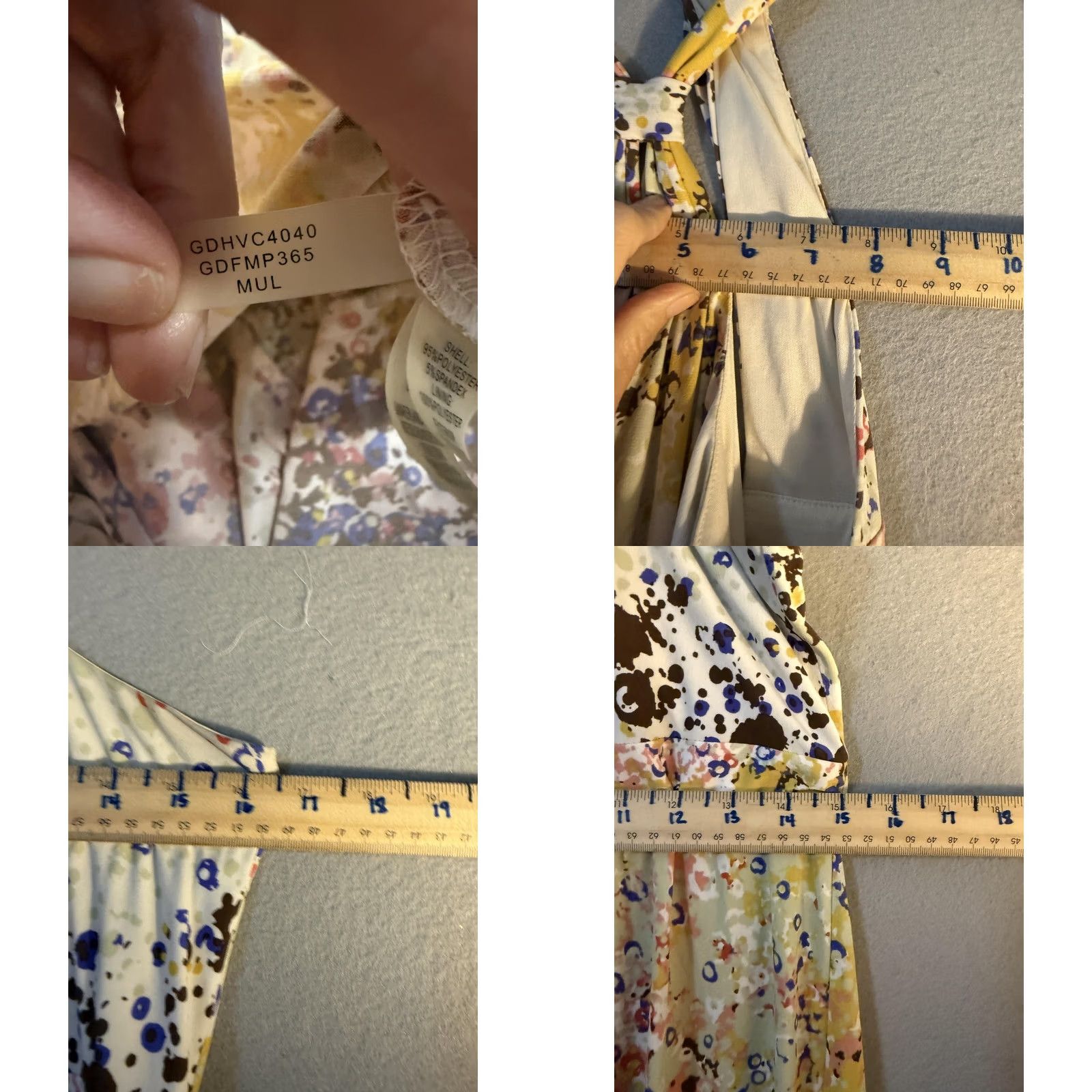 Guess GUESS Dress Womens 12 Multicolor Floral Halter Maxi Jersey Strappy Summer Party Size XL / US 12-14 / IT 48-50 - 8 Thumbnail