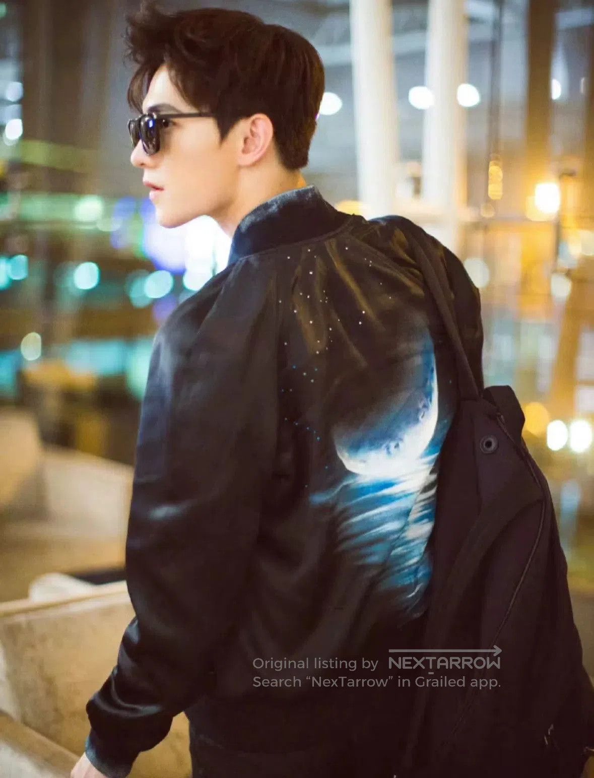 Saint Laurent Paris Saint Laurent Silk Jacket with Moon Design. Size US L / EU 52-54 / 3 - 8 Thumbnail