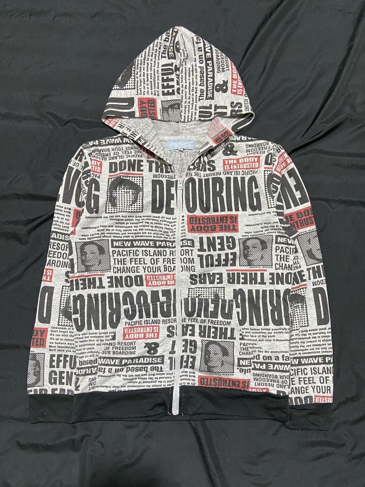 Japanese Brand GREENGATES NEW WAVE PARADIDE ZIP HOODIE Size US M / EU 48-50 / 2 - 1 Thumbnail