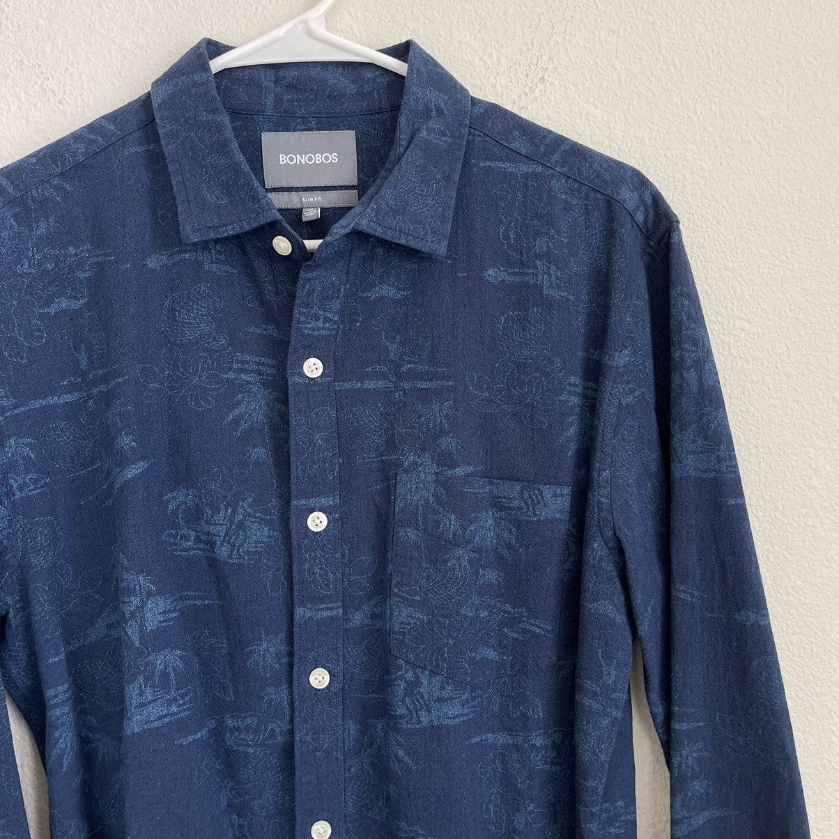 Bonobos Bonobos Long Sleeve Button Down Hawaiian Shirt Size US M / EU 48-50 / 2 - 1 Thumbnail