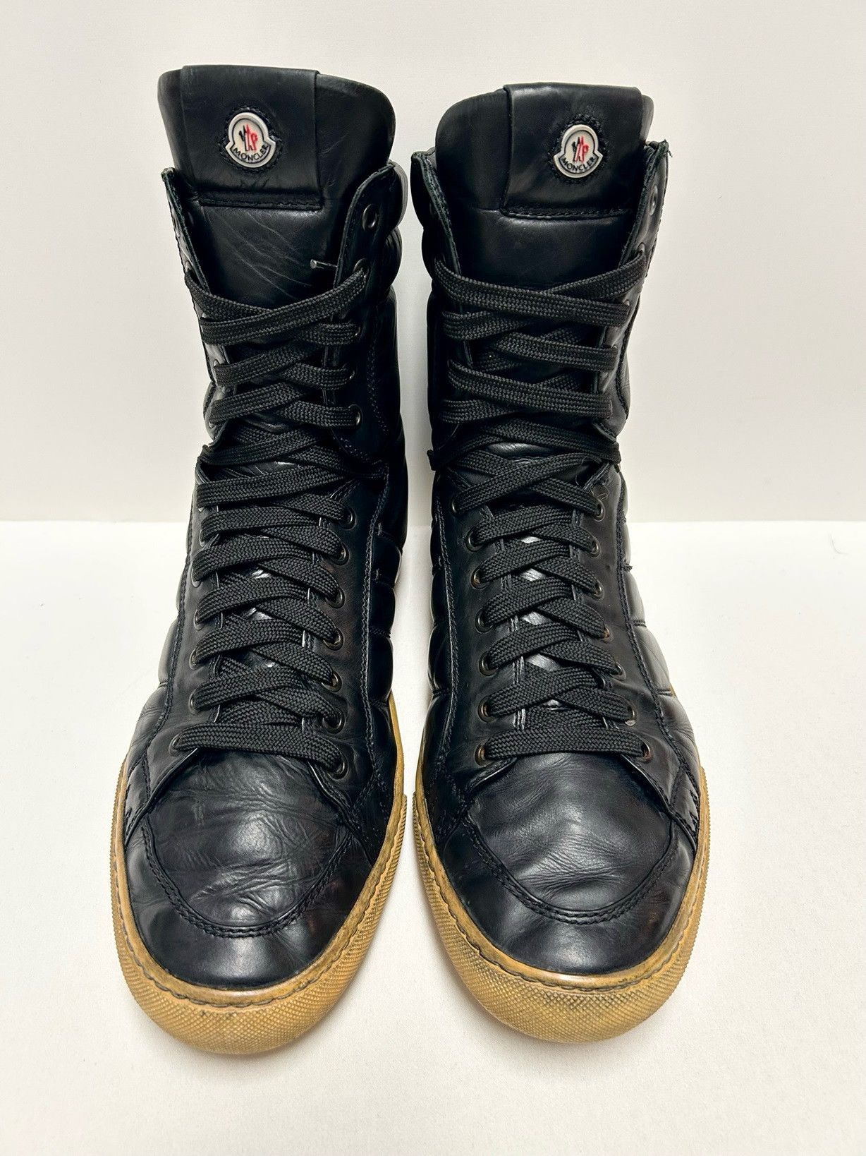 Moncler Moncler 2011 Leather High-Top Sneakers Size US 10 / EU 43 - 3 Thumbnail
