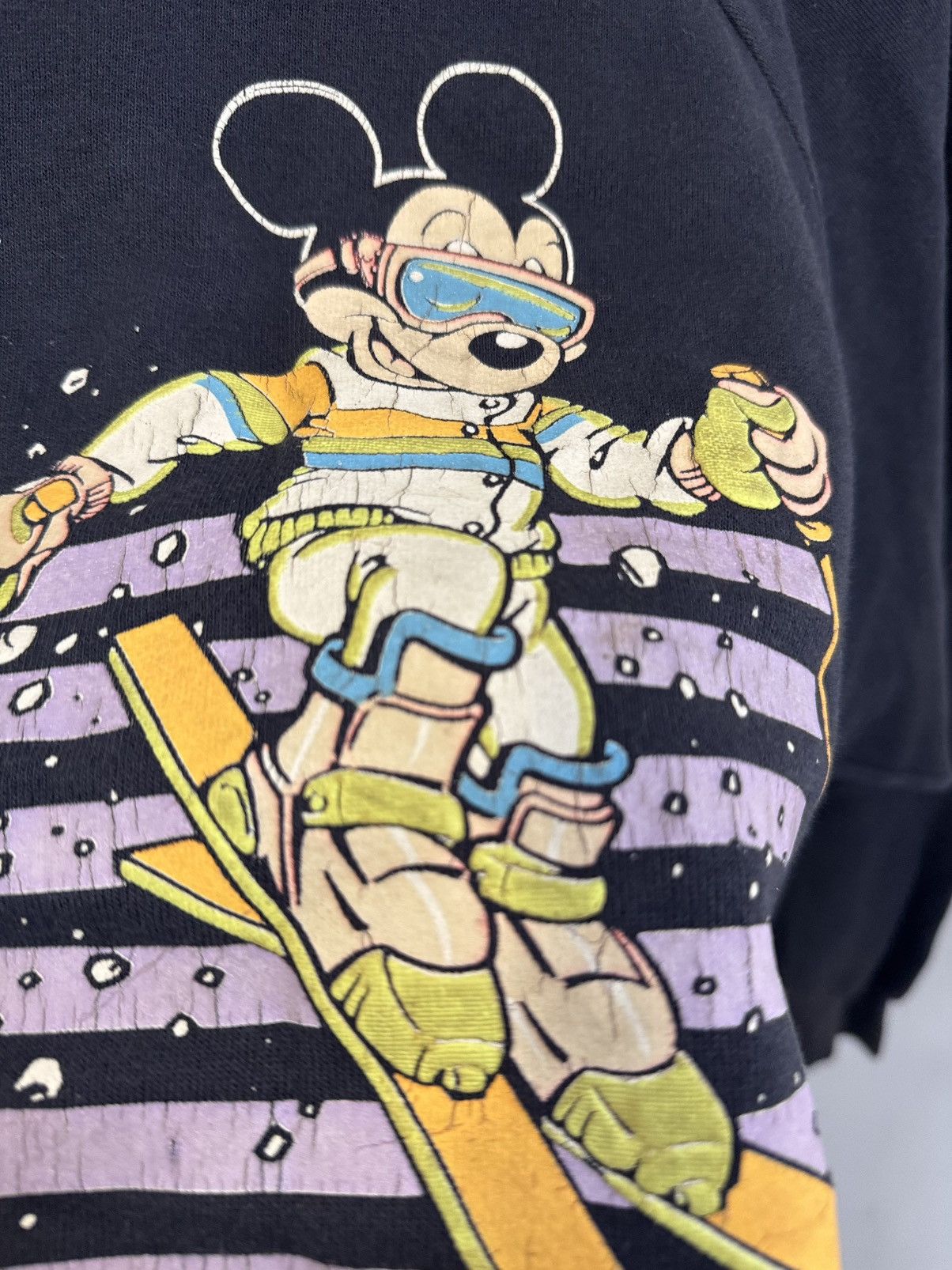 Hanes × Vintage DOWNHILL FREAK 80s Mickey Mouse Ski vintage crewneck Size US XL / EU 56 / 4 - 11 Thumbnail