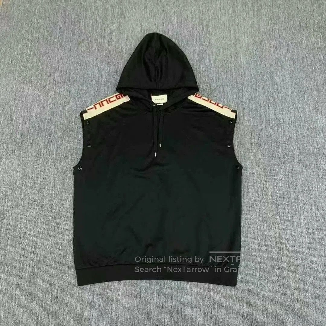 Gucci gucci black logo detachable hoodie sweatshirt. Size US L / EU 52-54 / 3 - 3 Thumbnail