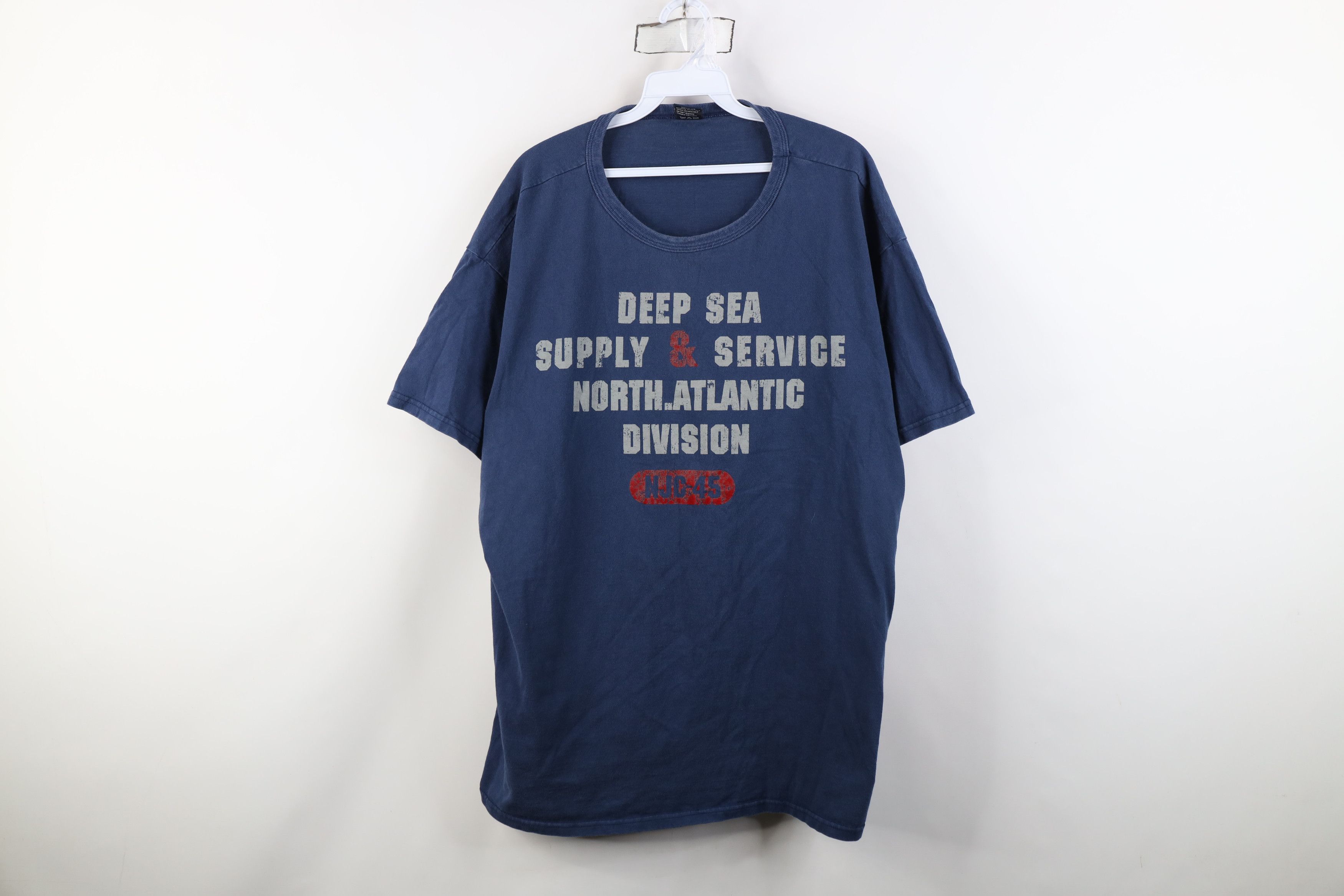 Nautica Vintage 90s Nautica Deep Sea North Atlantic Diving T-Shirt Size US XXL / EU 58 / 5 - 1 Thumbnail