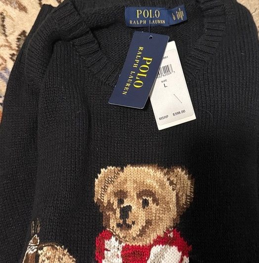 Polo Ralph Lauren Cocoa Polo Bear Sweater RARE Size US L / EU 52-54 / 3 - 6 Thumbnail